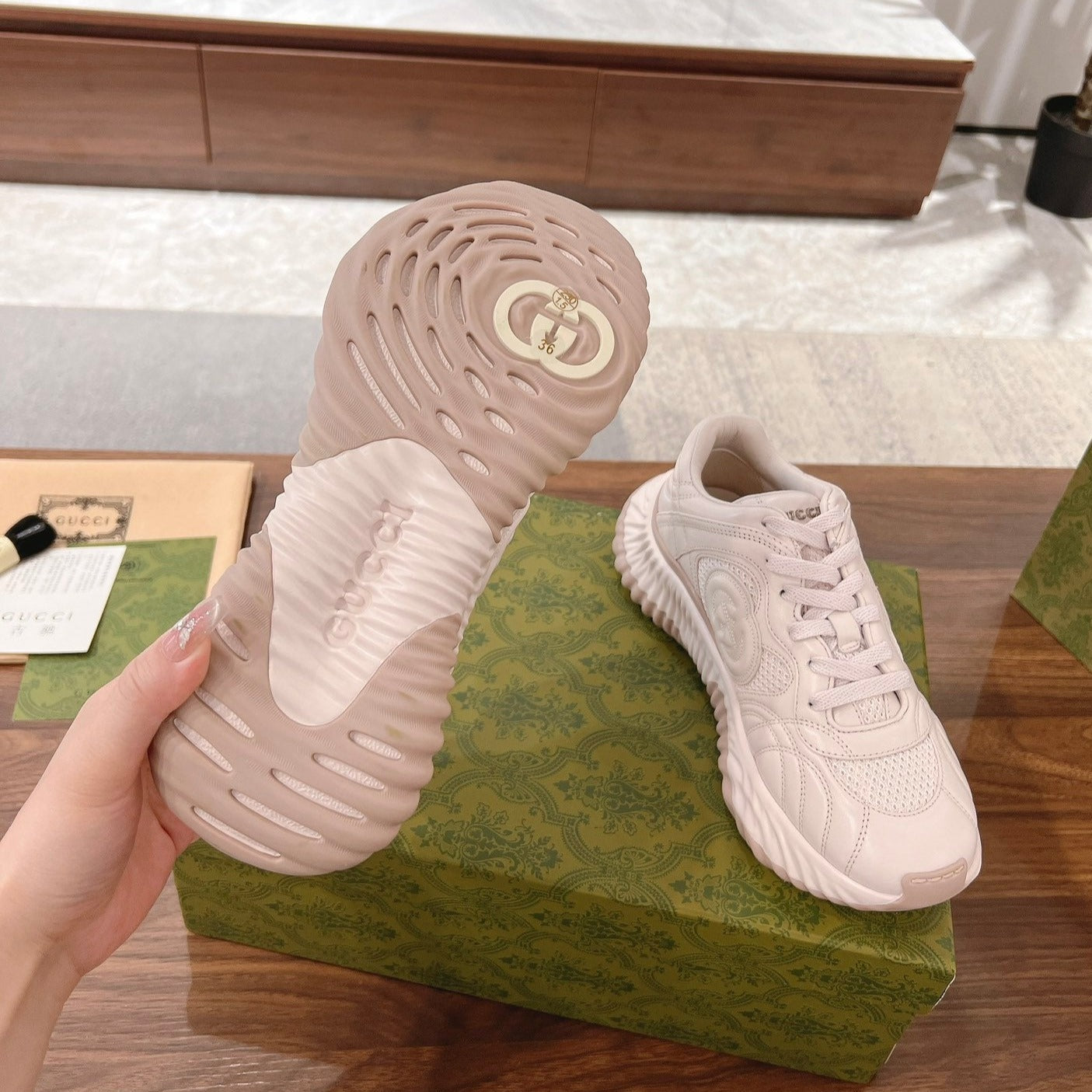 GG RIPPLE SNEAKER JASmine cream