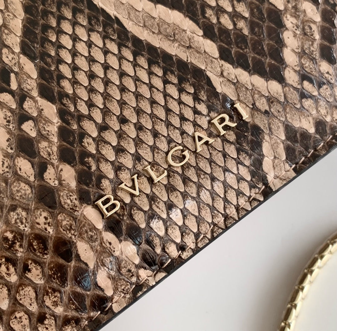 HANDBAG 25 IN GREY SHINY PYTHON LEATHER