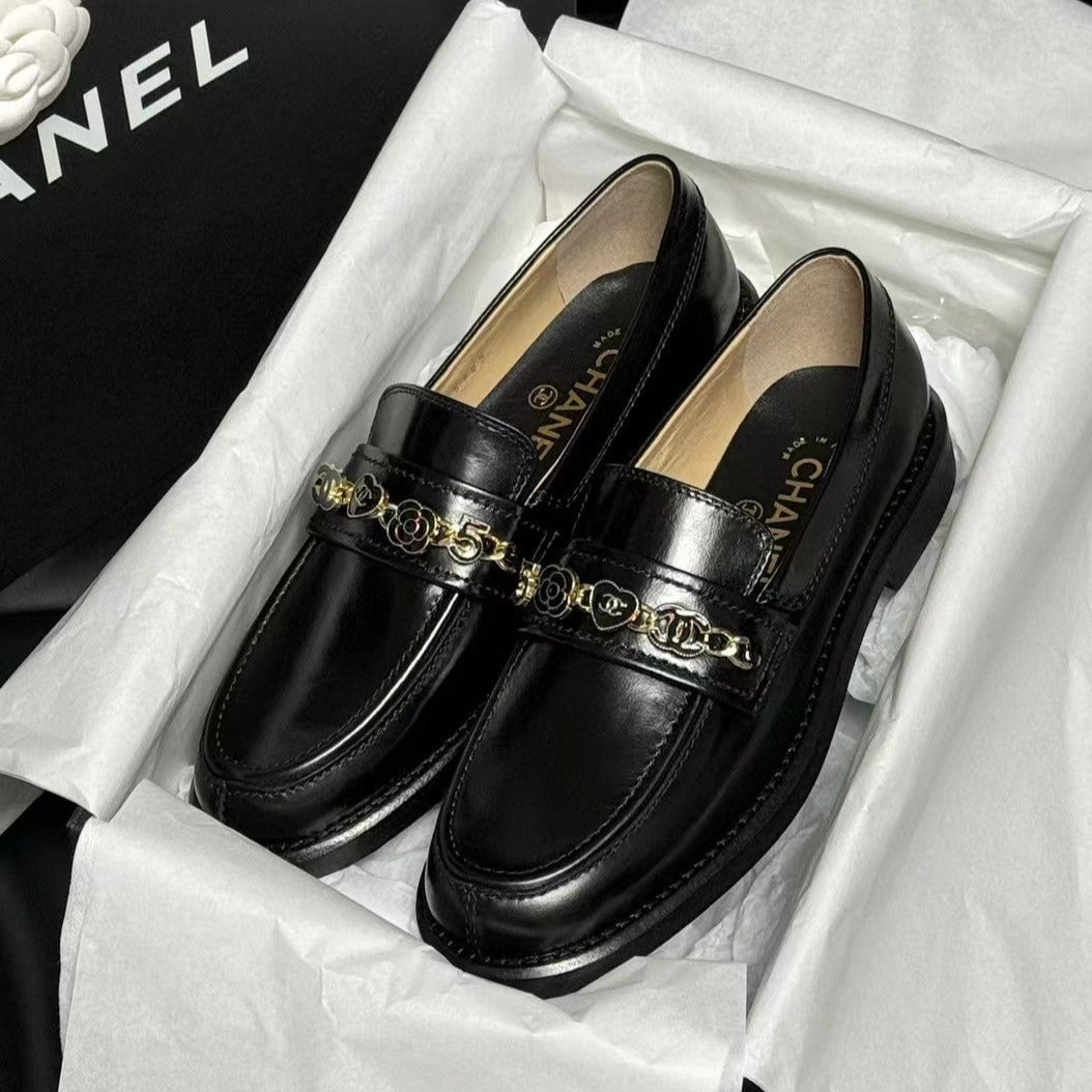 CC LOAFERS BLACK QUILTED CALFSKIN