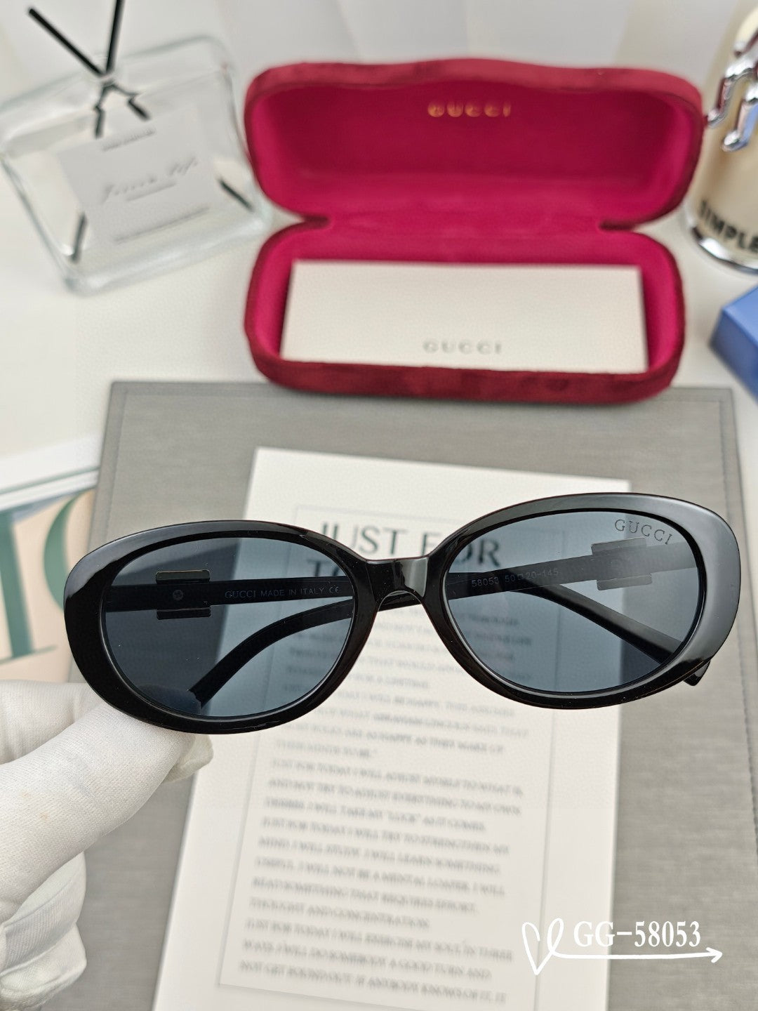 OVAL FRAME SUNGLASSES 58053 IN ACETATE