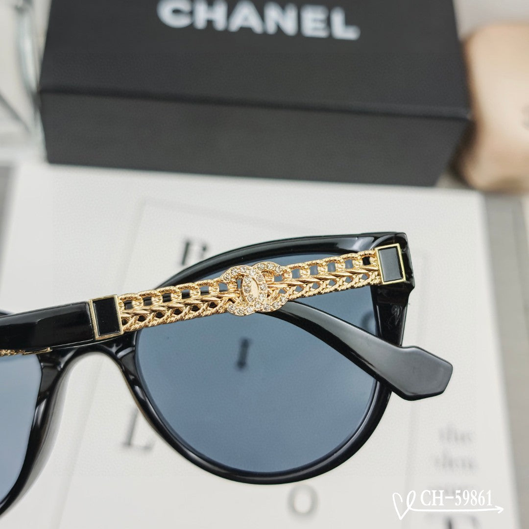 CAT EYE SUNGLASSES 59861 IN ACETATE METAL FRAME