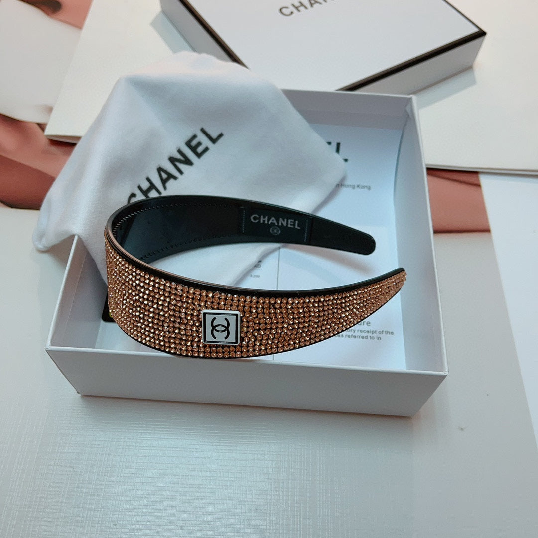 BROWN WITH CRYSTALS HAIRBAND RESIN FOR WOMEN 124677