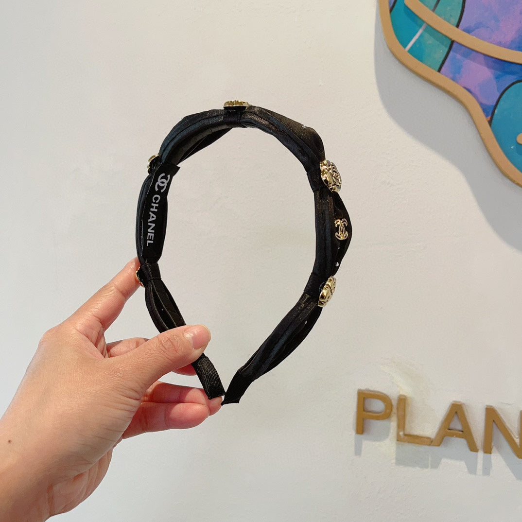 BLACK SILK HAIRBAND 410837