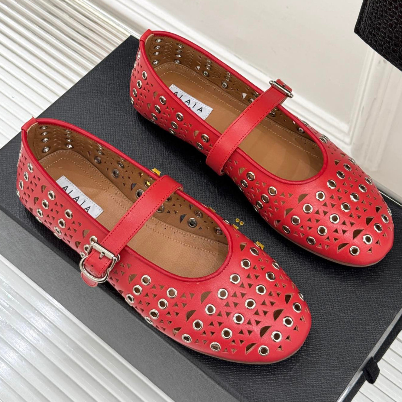 MARY JANE IN CHERRY RED CALFSKIN