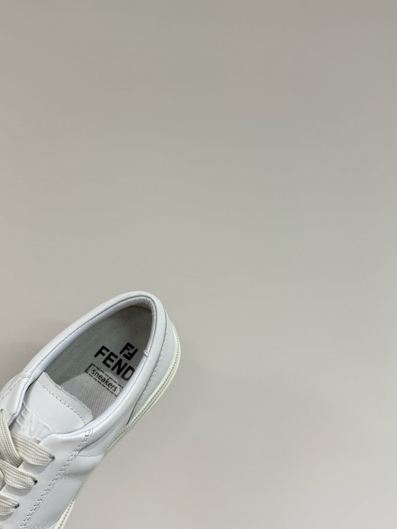FF TRAINER SNEAKER IN WHITE CALFSKIN