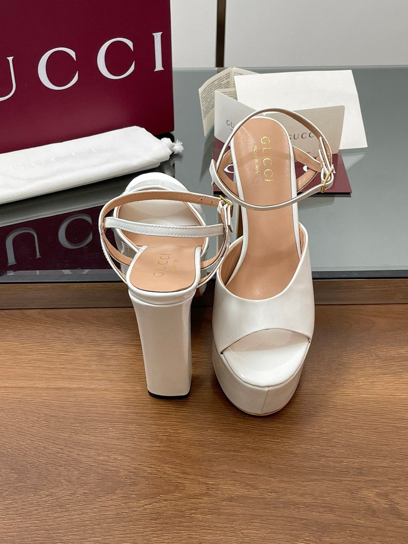 HIGH HEEL SANDALS 13 CM IN WHITE LAMBSKIN