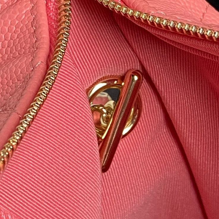 HOBO BAG 21 IN FROLY PINK GRAINED CALFSKIN GOLD HARDWARE