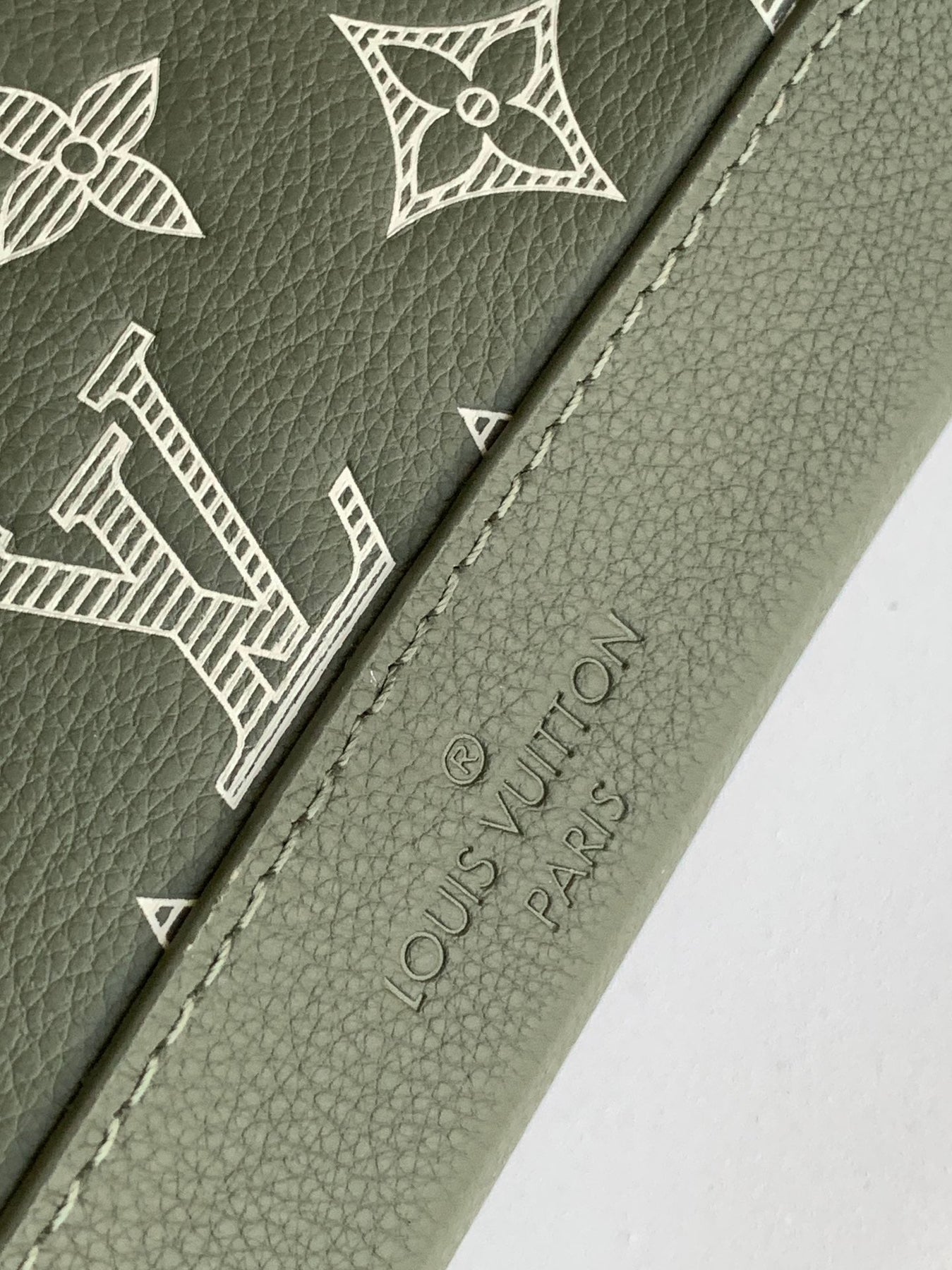 DUO CROSSBAG BAG 42 IN GREEN AND WHITE MONOGRAM SHADOW COWHIDE