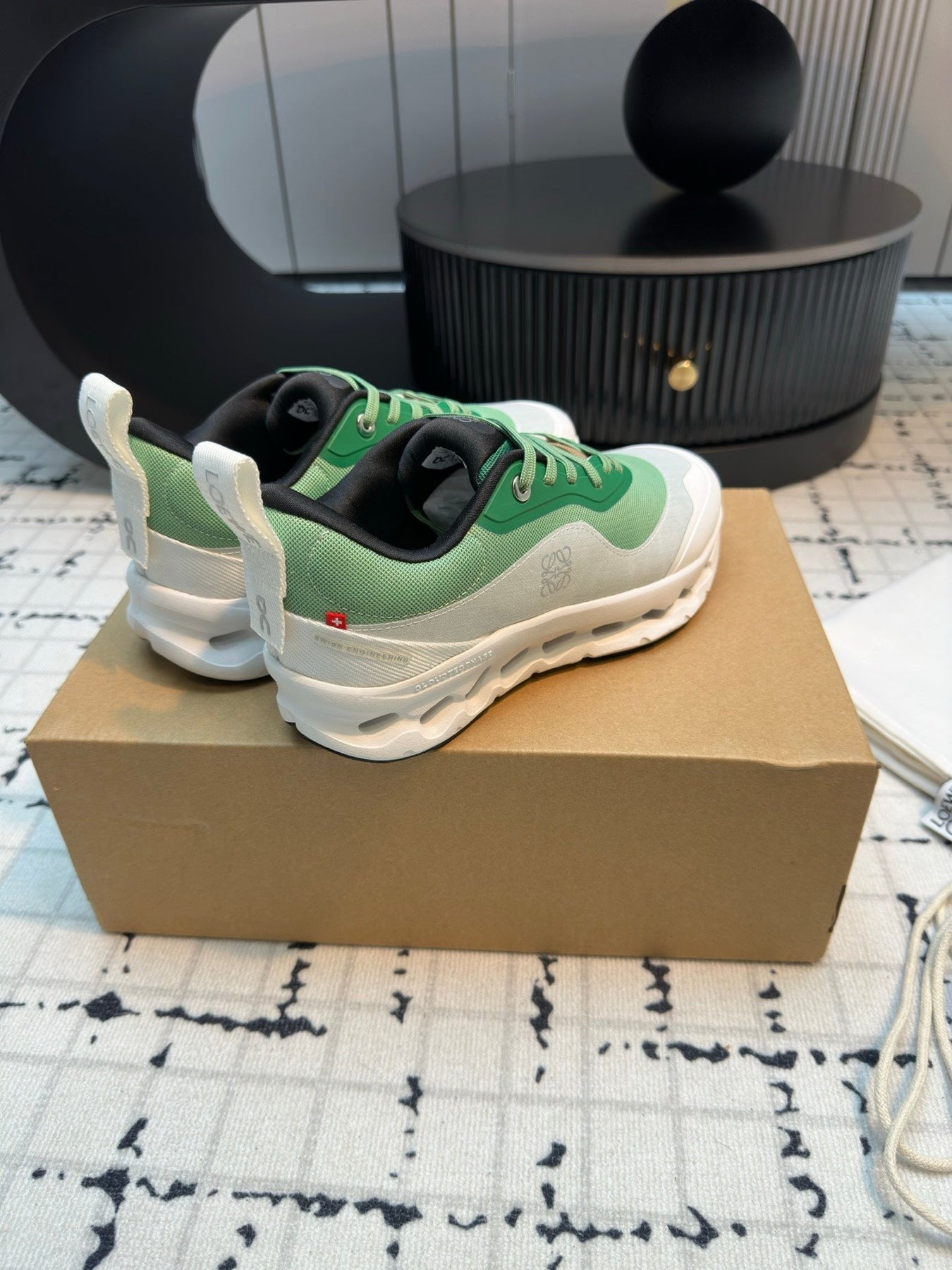 LW CLOUDTILT 2.0 SNEAKER WHITE AND GREEN POLYESTER