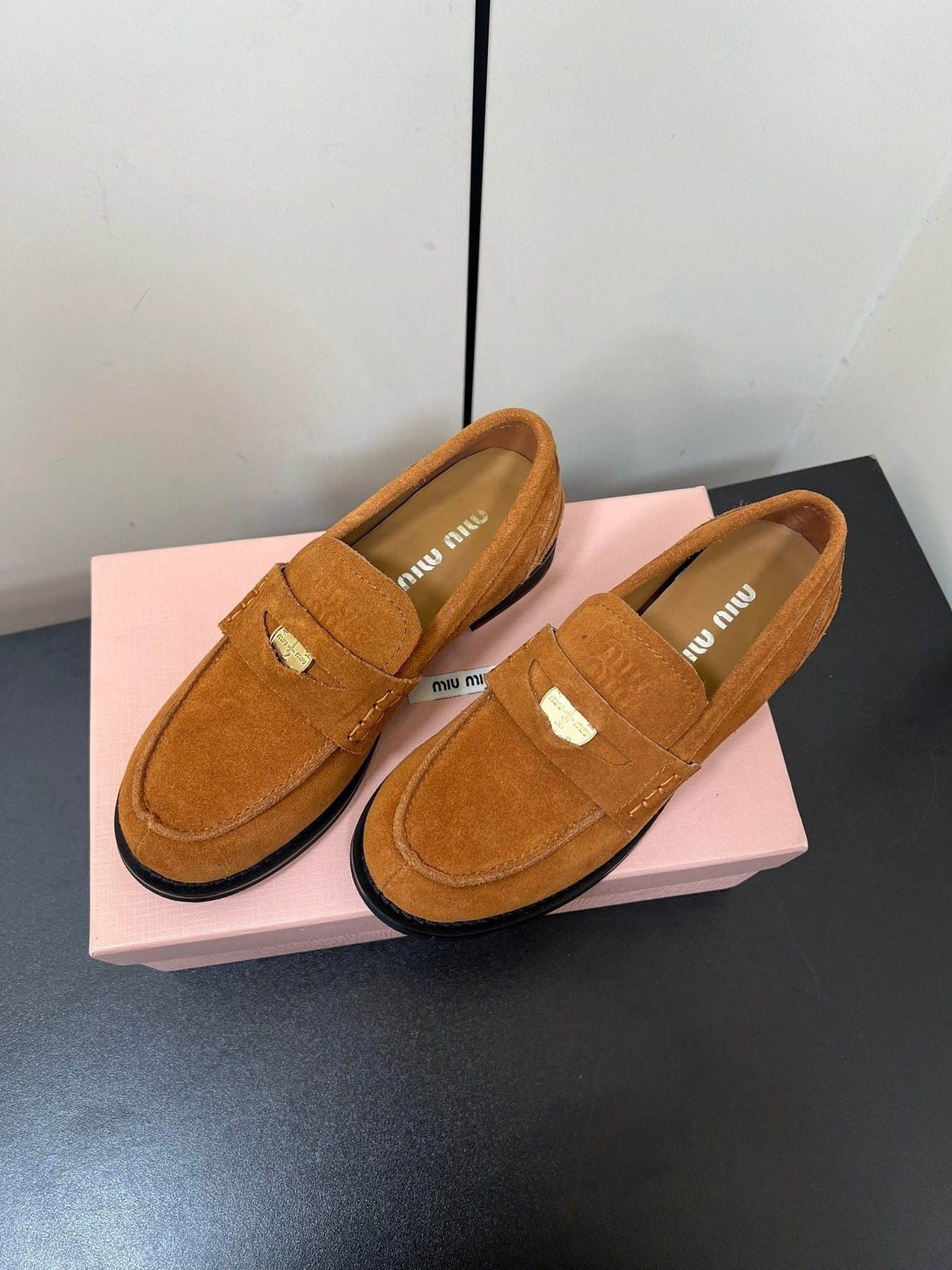 PENNY LOAFERS IN BRONZE BROWN SUEDE