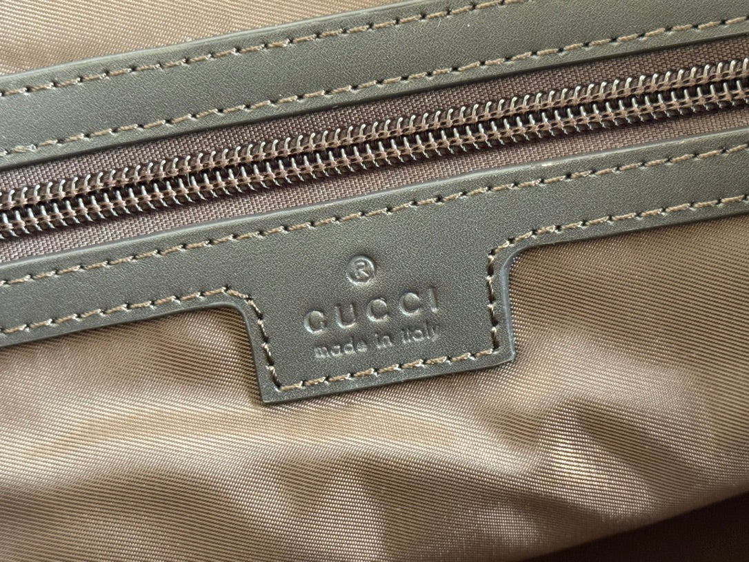 GG SMALL DUFFLE BAG 42 IN BEIGE AND DARK BROWN GG CANVAS