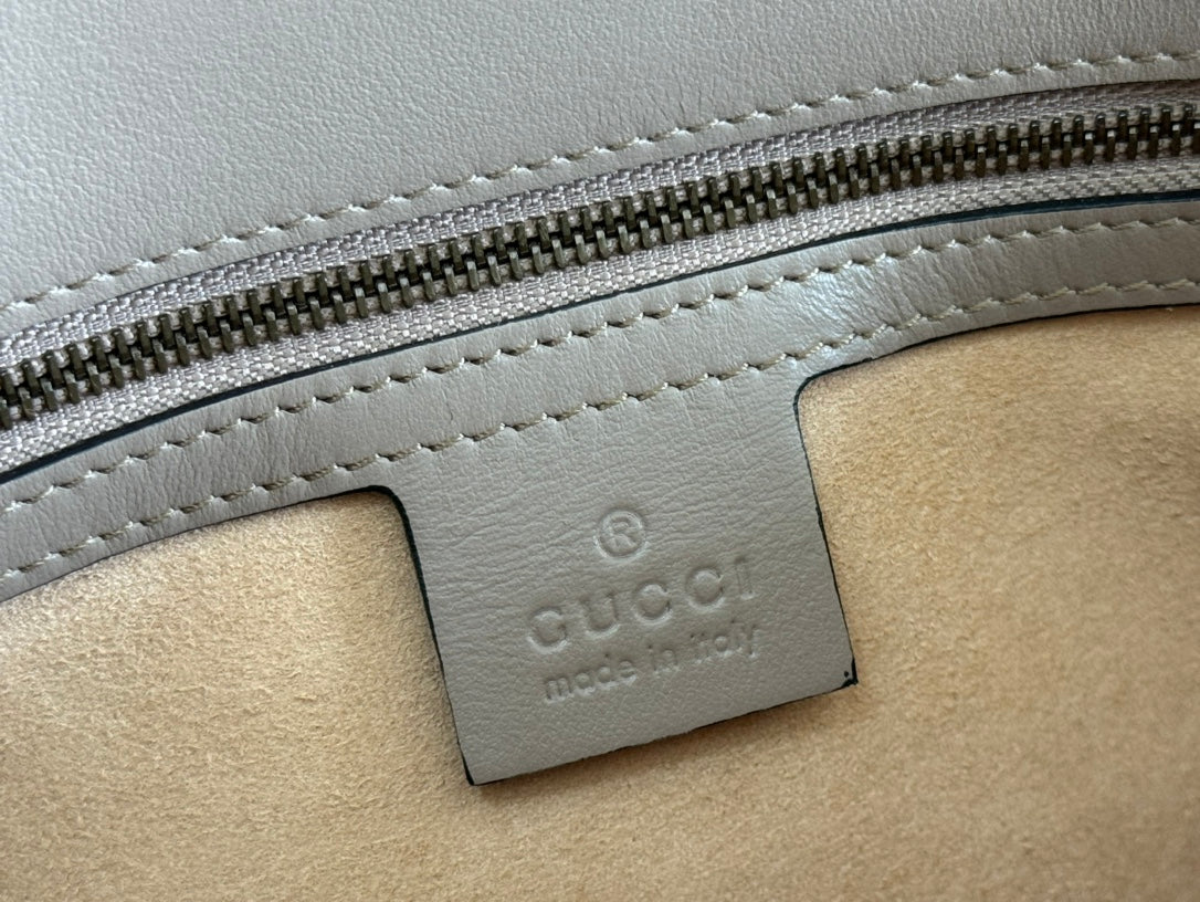 GG MARMONT MATELASSÉ LARGE 26 BAG BEIGE CALFSKIN