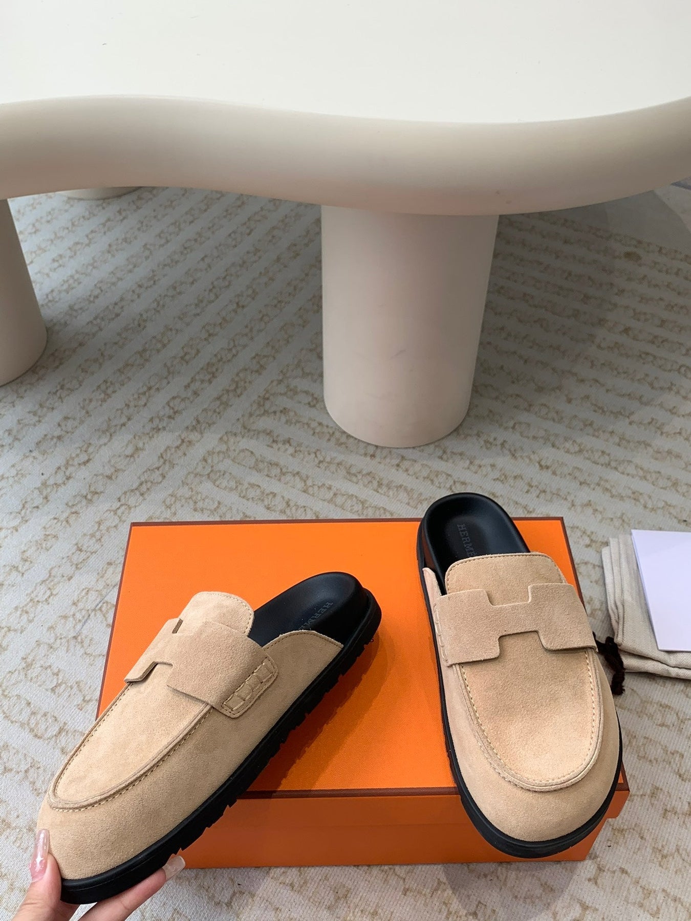 G0 MULE PASTEL PINK SUEDE