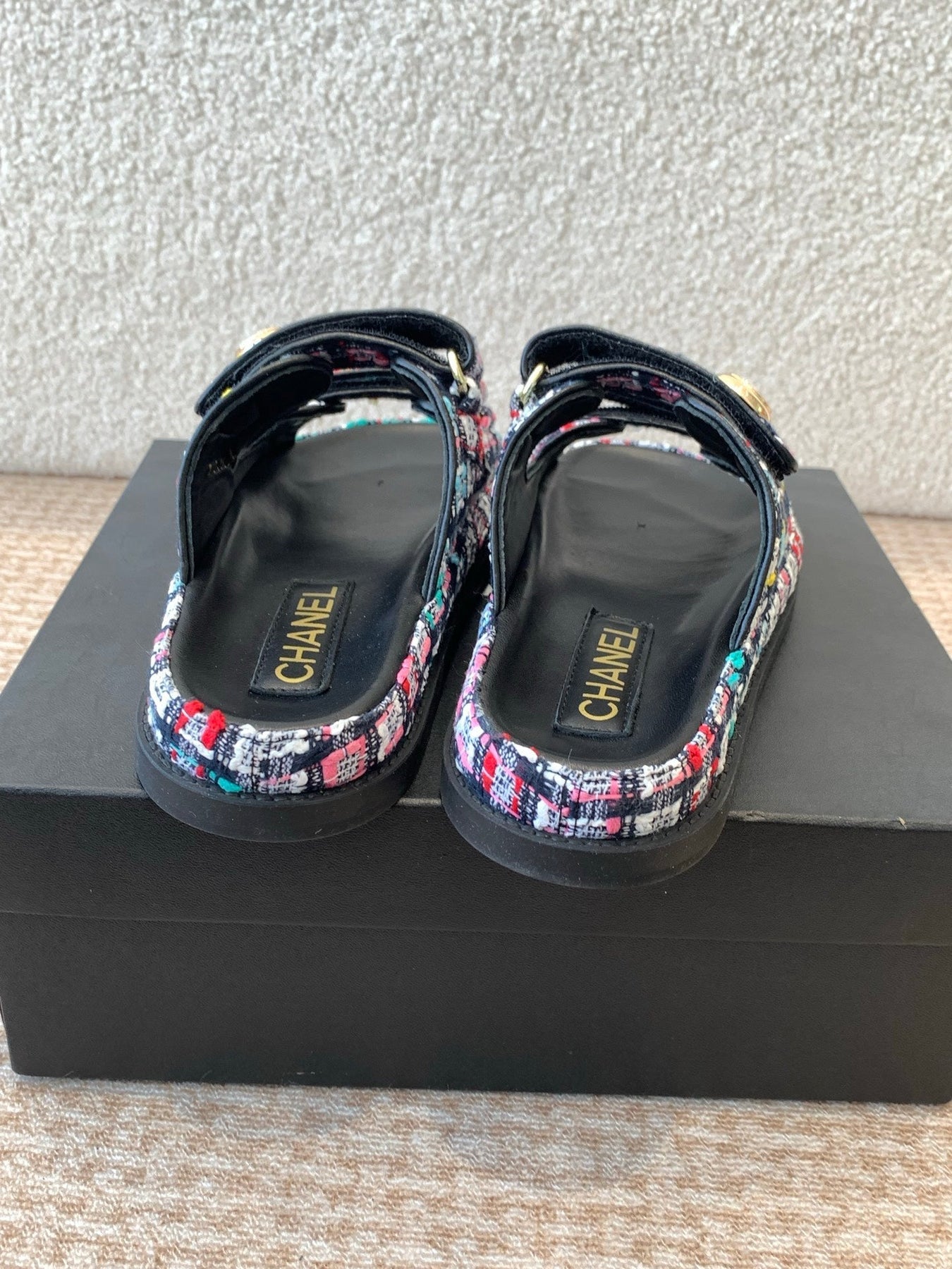 DAD SANDAL IN COLORFUL FABRIC WITH SEQUINS MULE