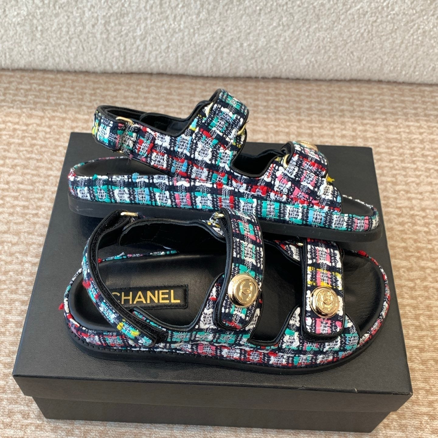 DAD SANDAL IN COLORFUL FABRIC