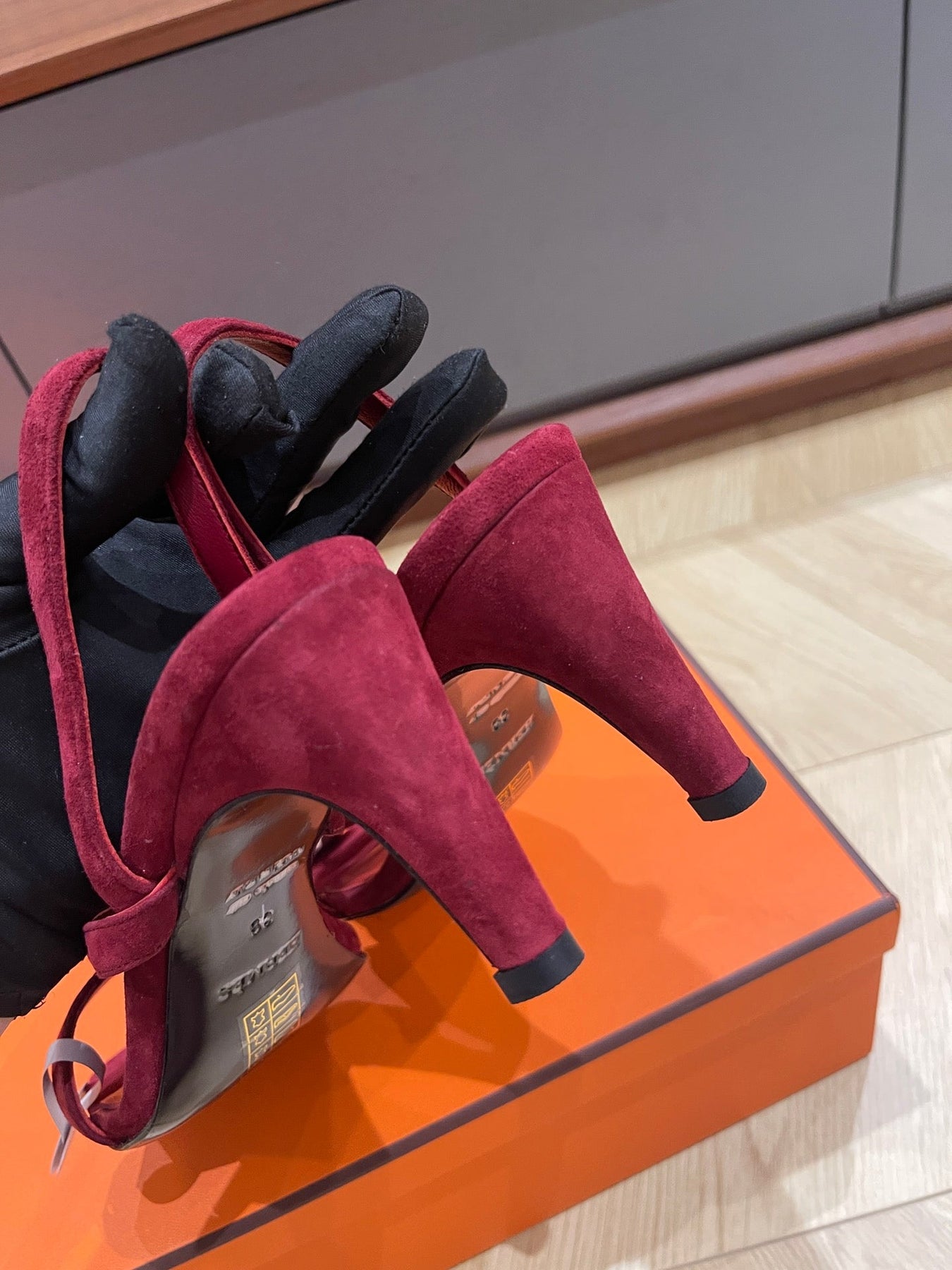 GLAMOUR 75 SANDAL MULBERRY SUEDE