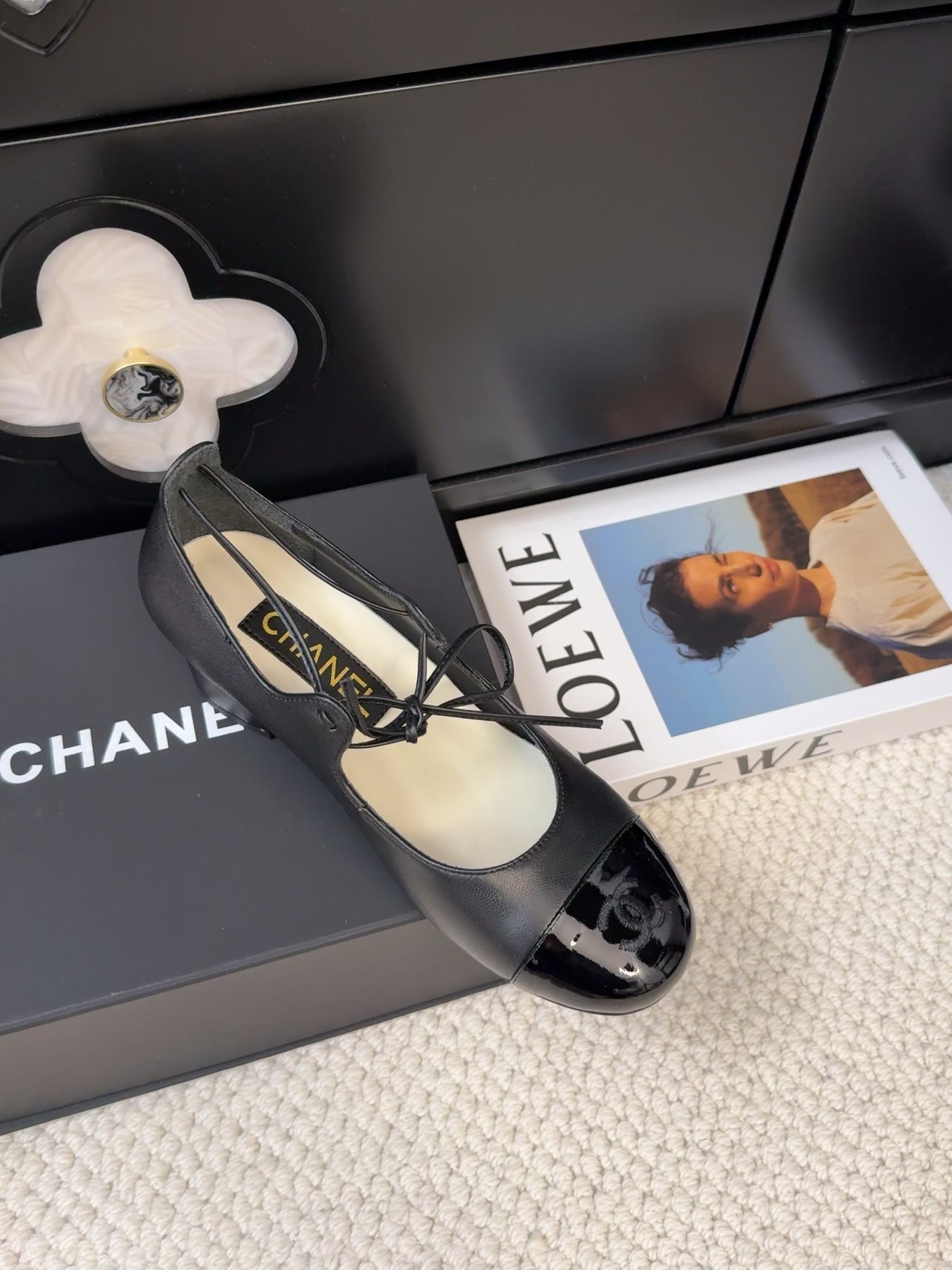 MARY JANE PUMPS 55 MM IN BLACK LAMBSKIN