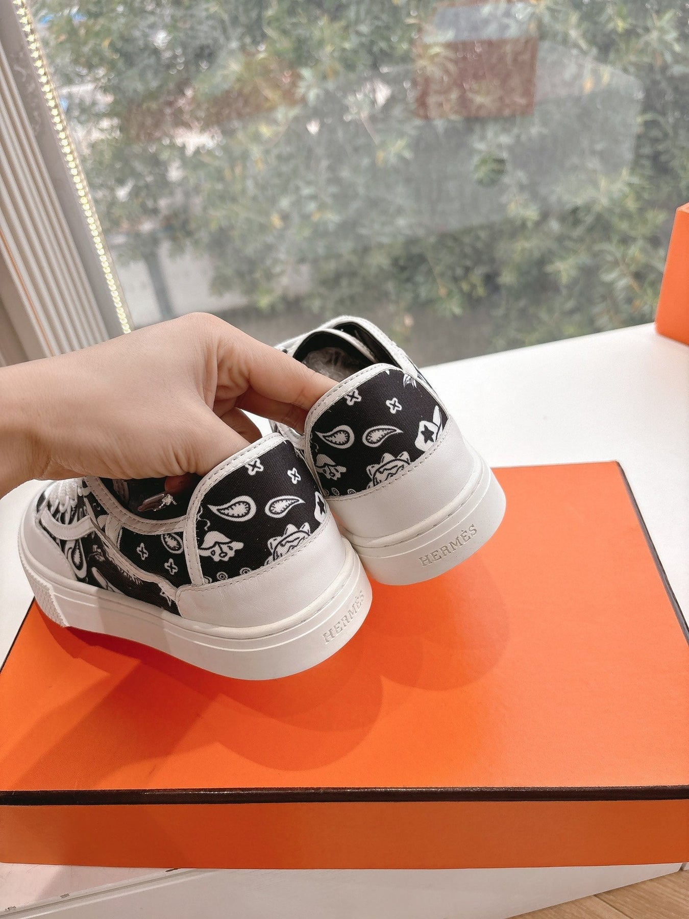 GET SNEAKER IN BLACK MIX WHITE MAXI CANVAS AND CALFSKIN