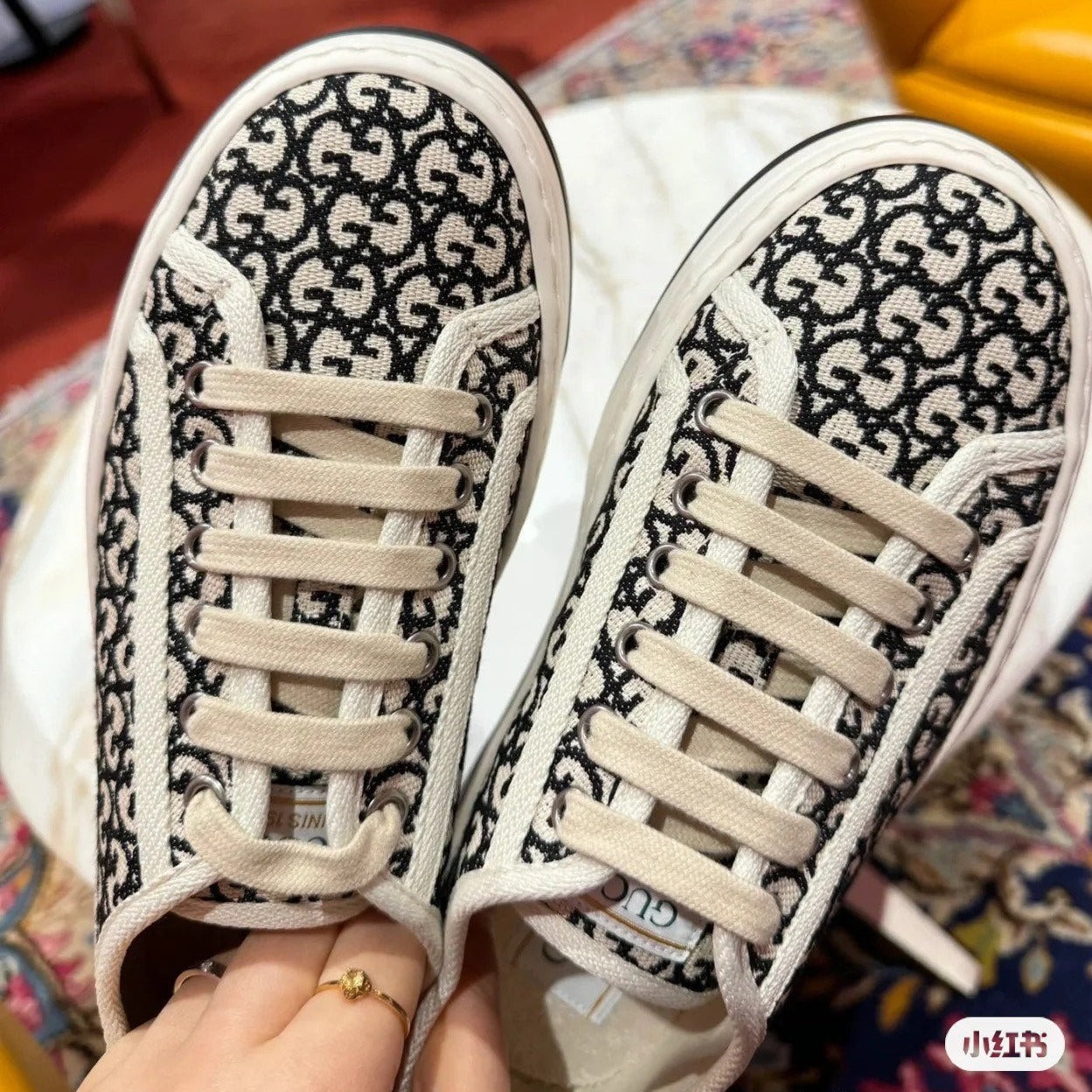 GG Sneaker Tennis 1977 Trainer Black Caro