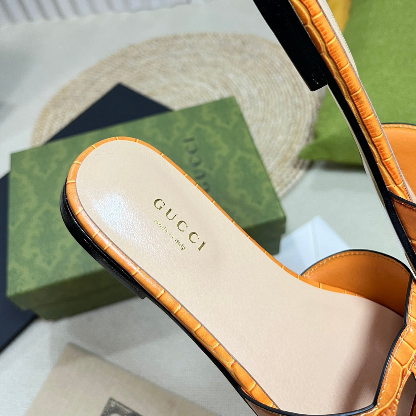 GG Cut Out Slide Sandals Gingerbread Brown