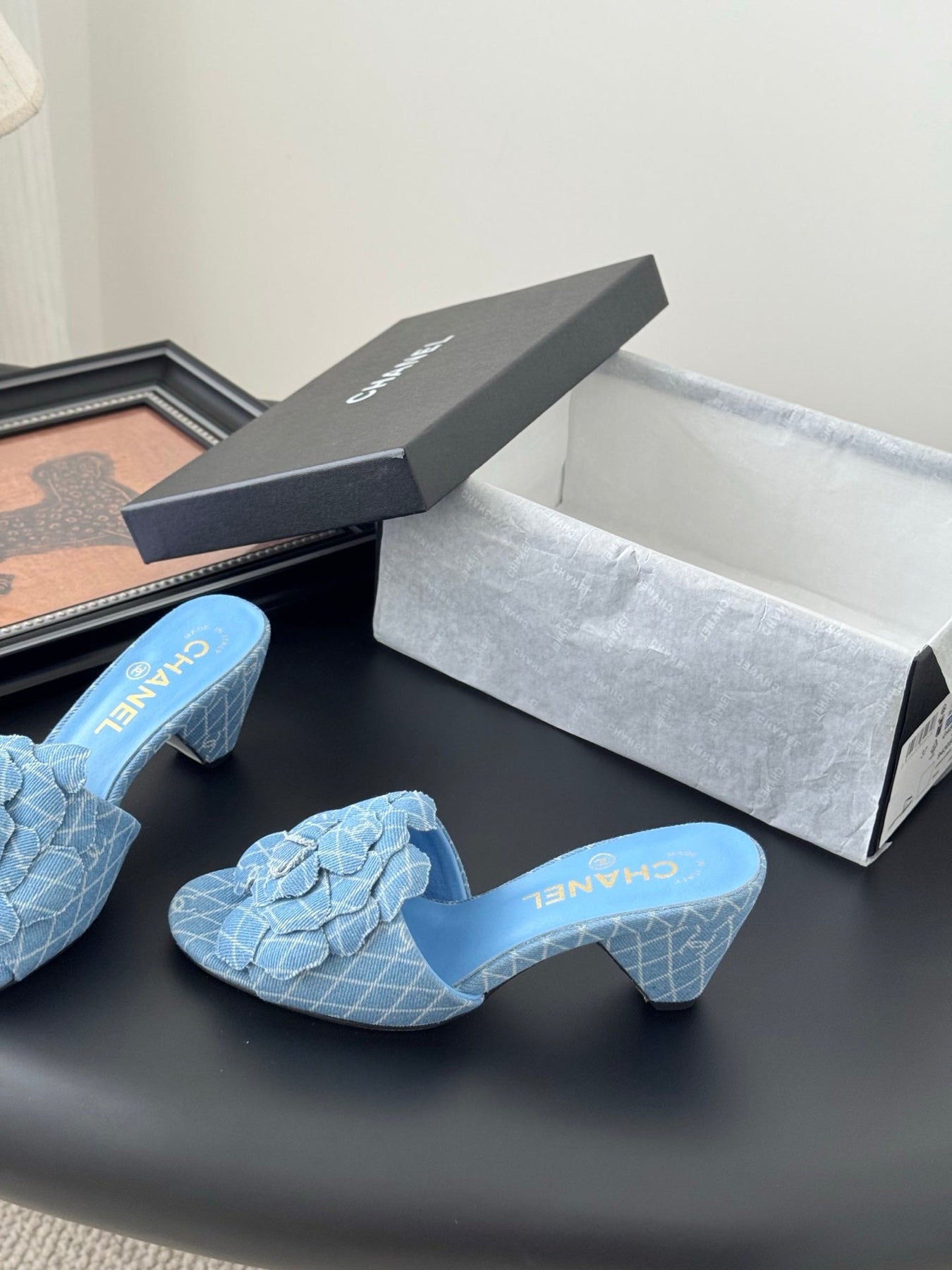 HIGH HEELS CAMELLIA IN SKY BLUE DENIM