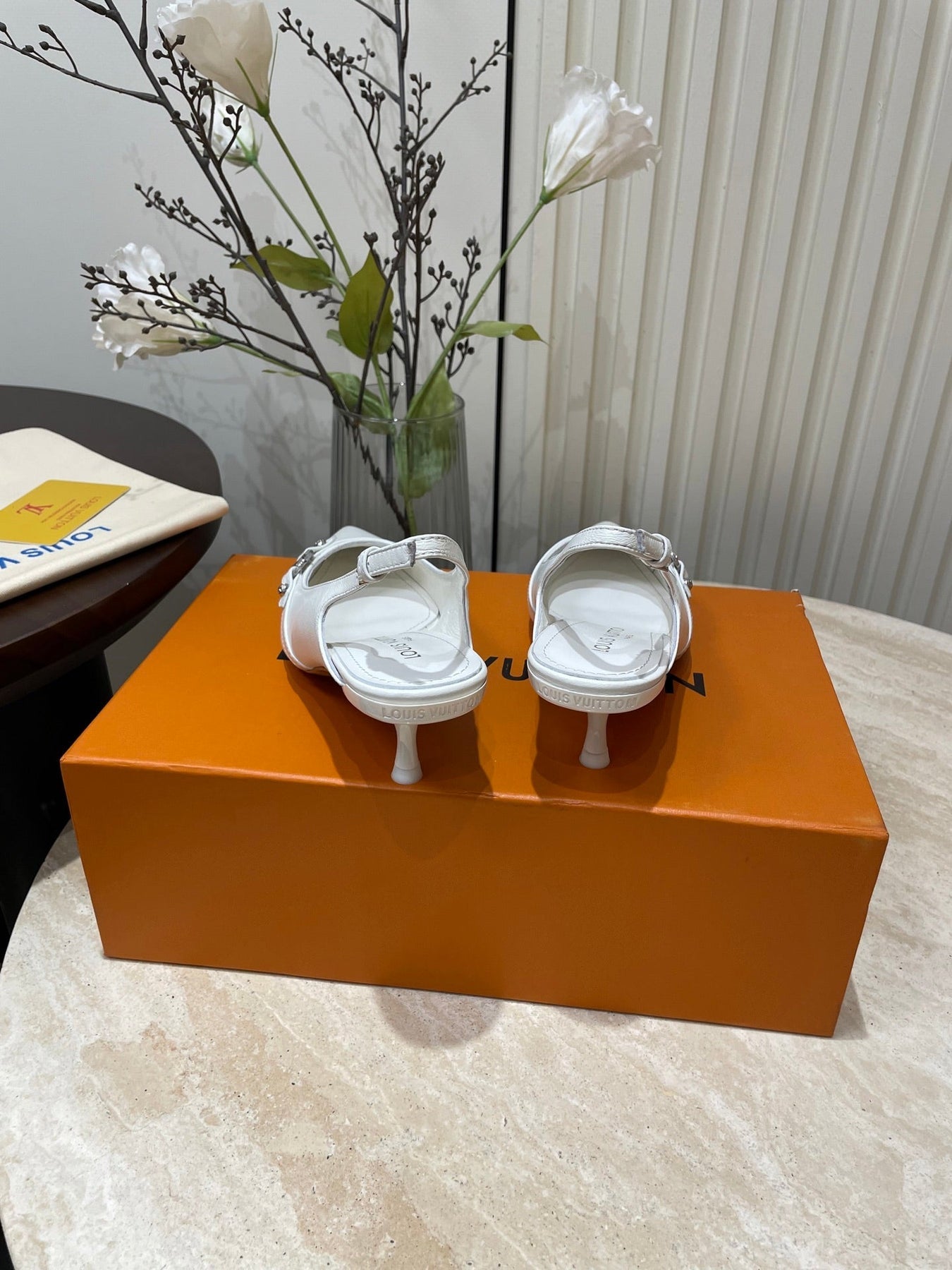 HIGH SLINGBACKS 5 CM IN WHITE CALFSKIN