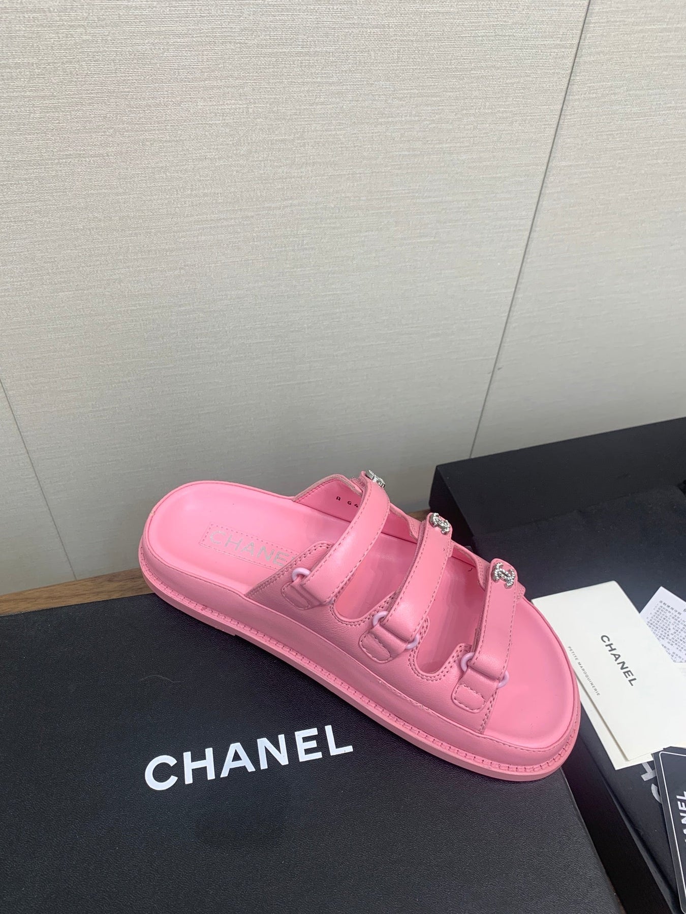 DAD SANDAL IN LIGHT PINK LAMBSKIN MULE