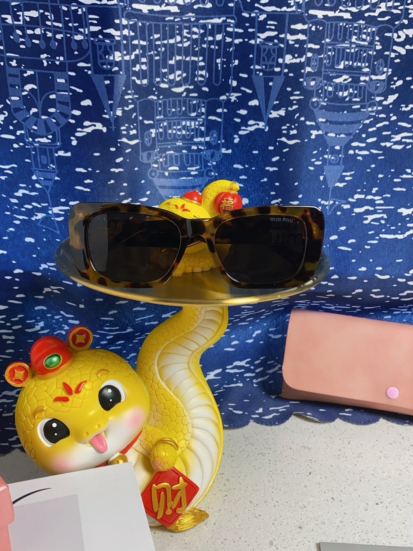 GLIMPSE SUNGLASSES 558347 IN HAVANA ACETATE GOLD EMBOSSED LOGO