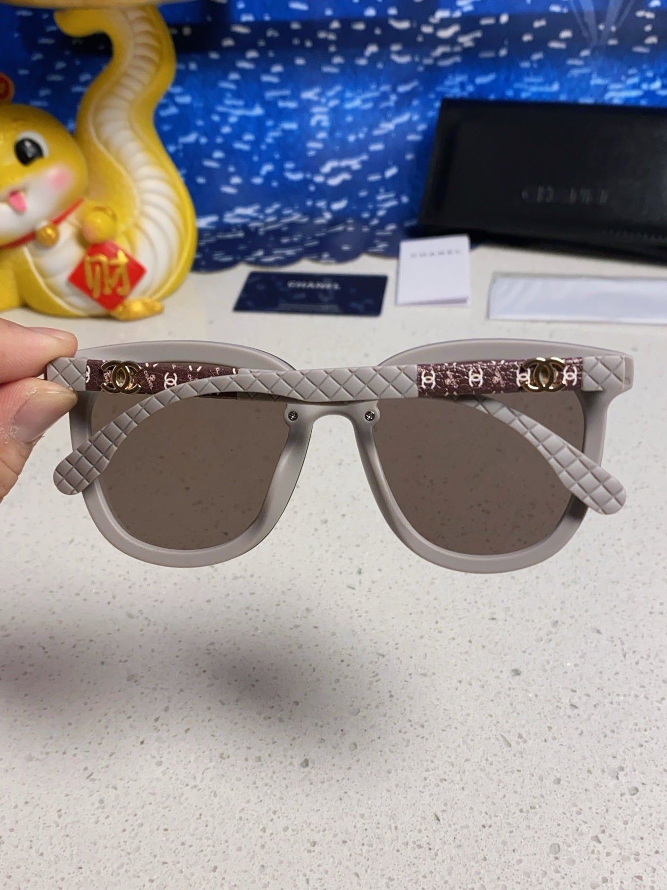 BROWNLINE SUNGLASSES 638936 IN LIGHT GRAY ACETATE