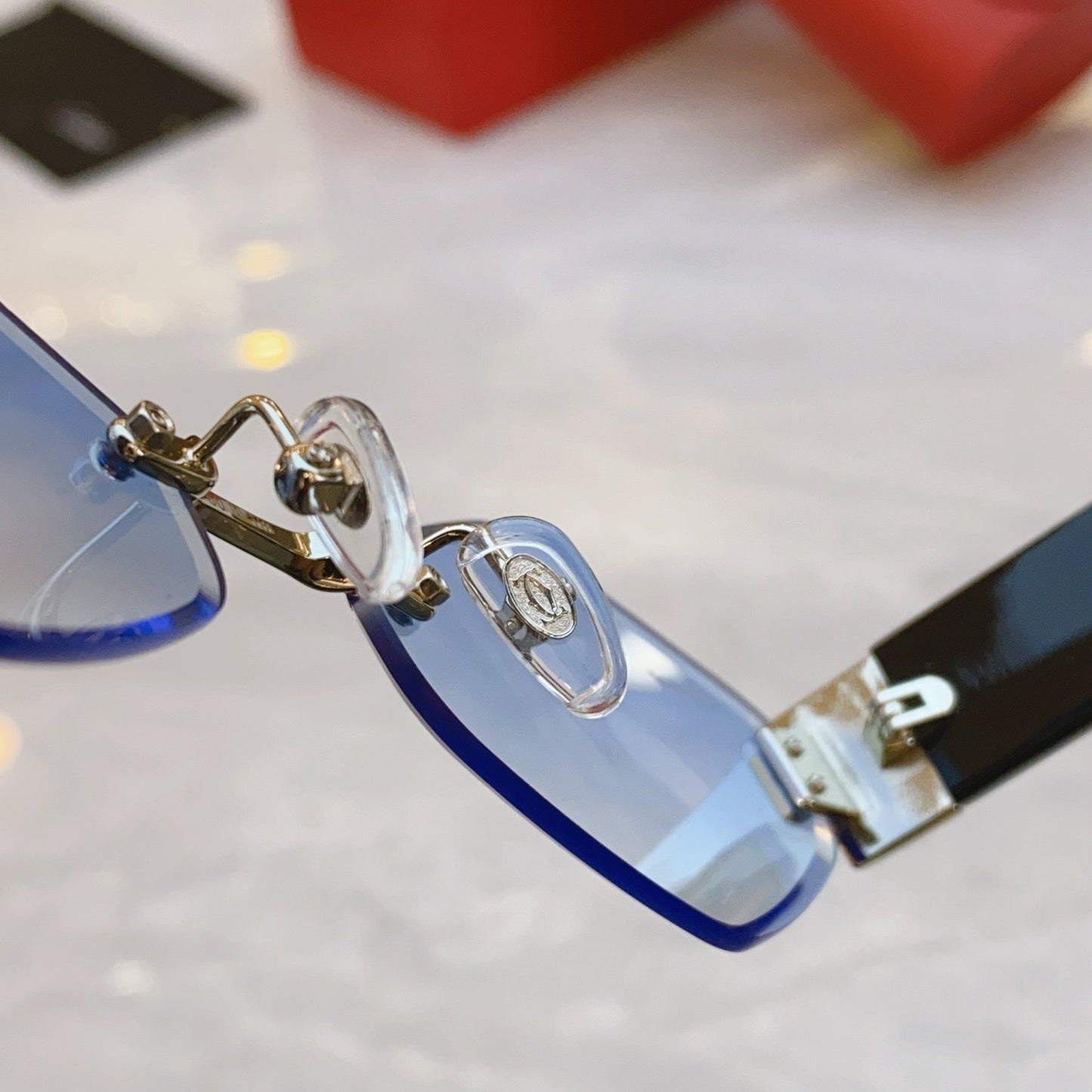 PANTHÈRE RHOMBUS FRAME SUNGLASSES CT00638S IN METAL AND ACETATE