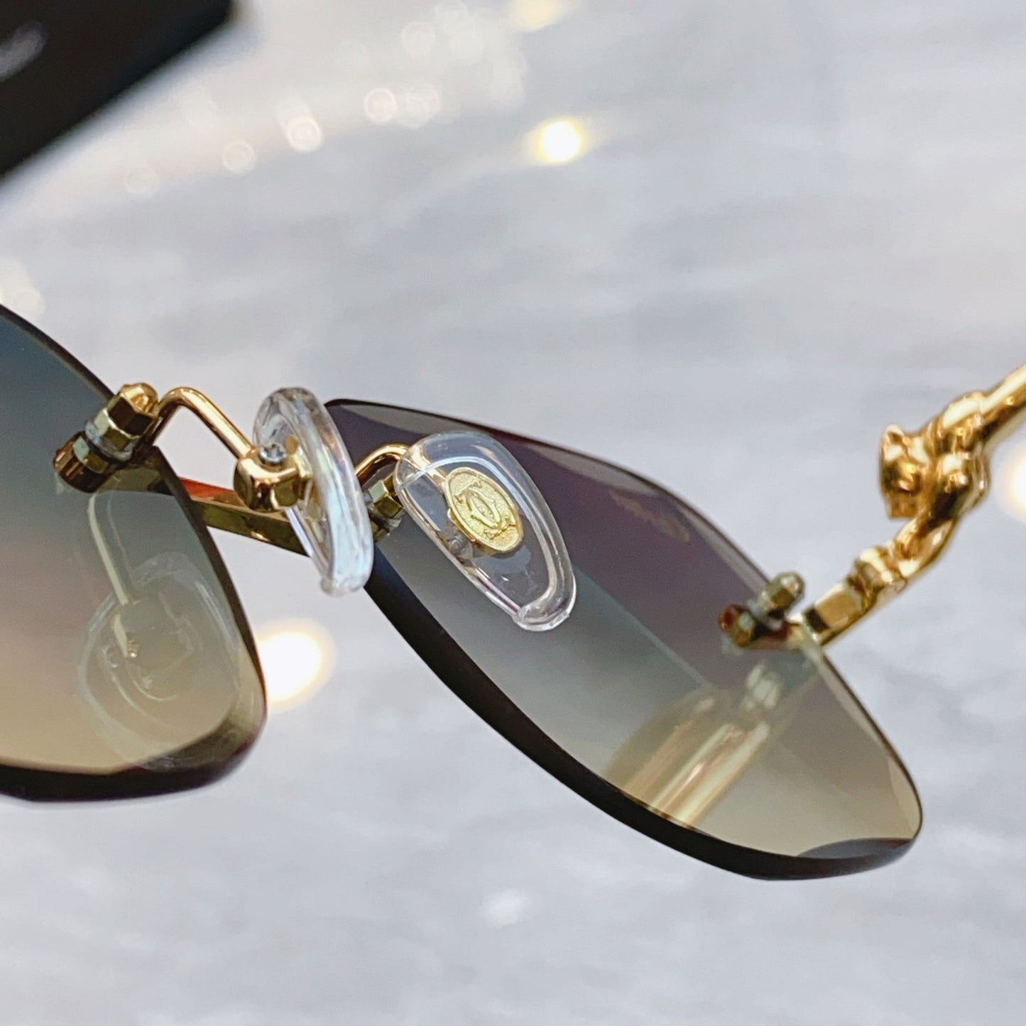 PANTHÈRE RECTANGULAR SUNGLASSES 575935 IN METAL