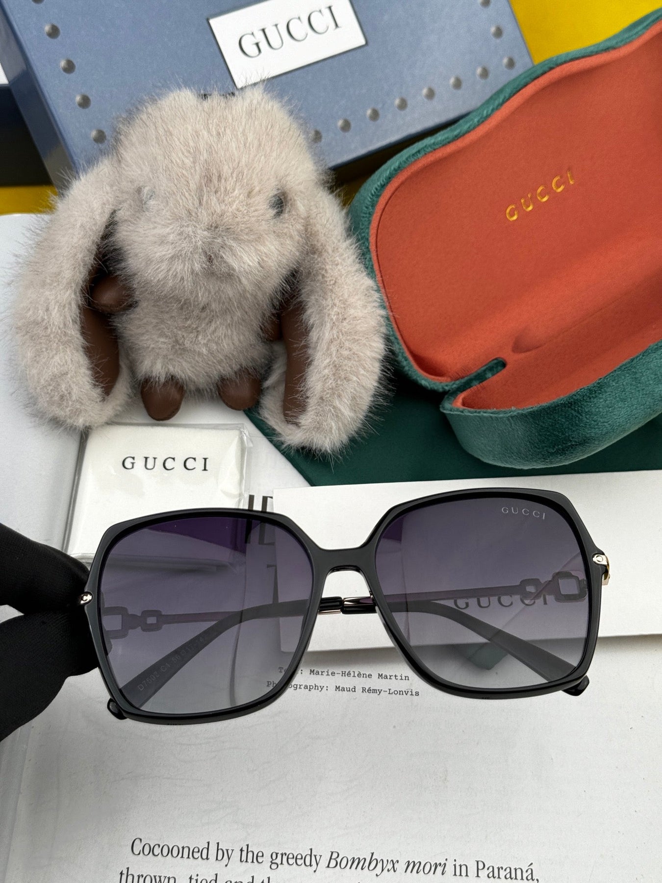 OVERSIZED SQUARE FRAME SUNGLASSES G2750 IN ACETATE AND METAL