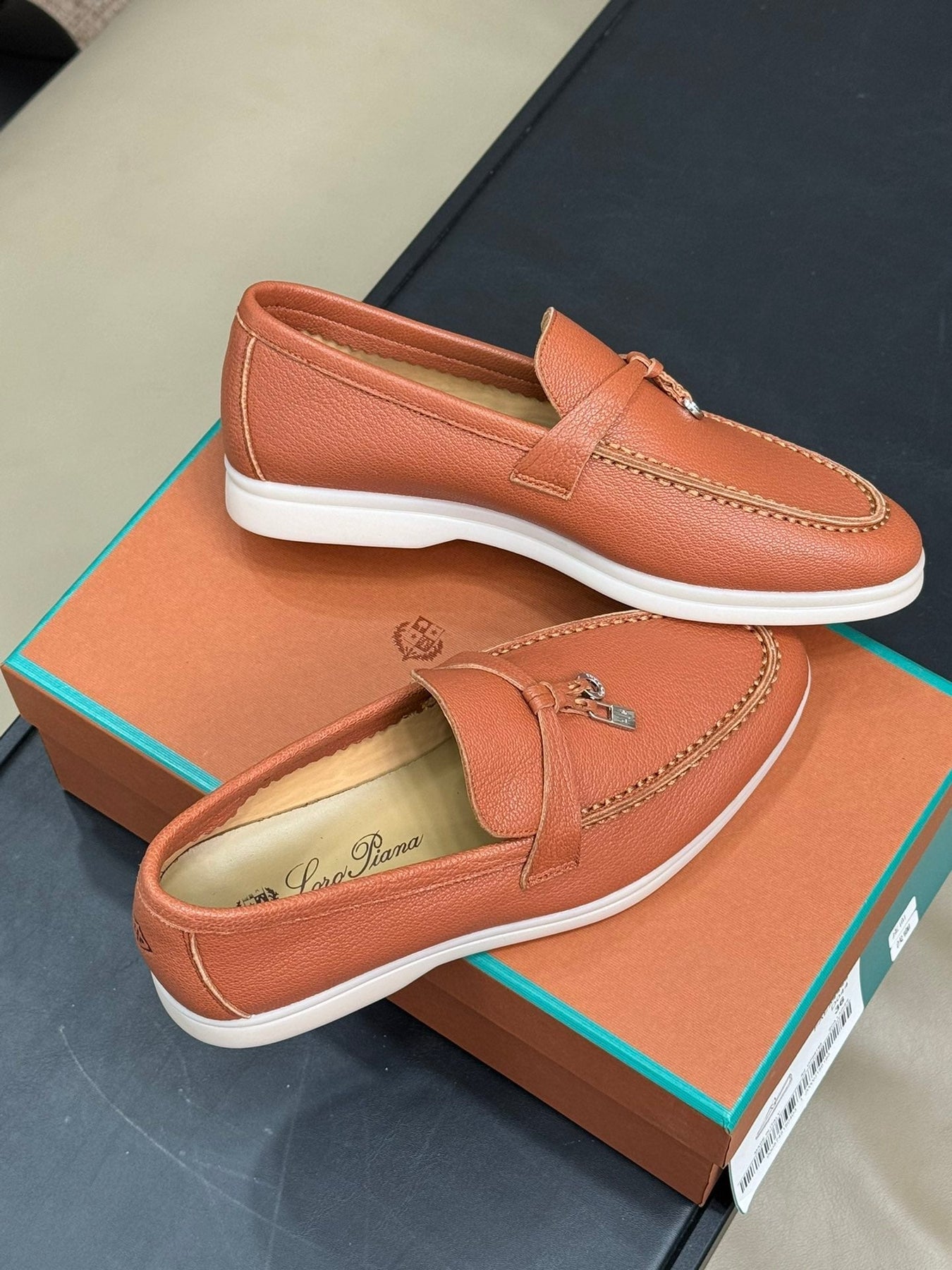 LP SUMMER CHARMS WALK LOAFERS TANGERINE LAMBSKIN