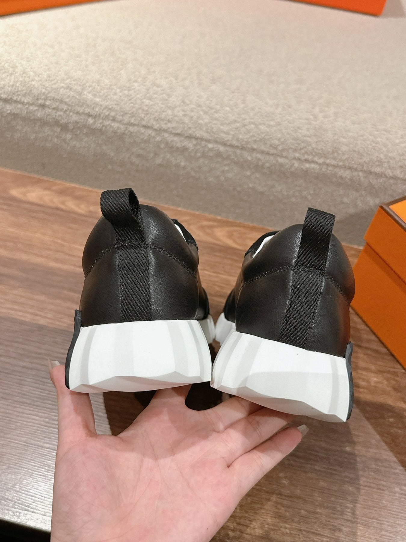 MAINLAND SNEAKER IN BLACK SUEDE AND CALFSKIN