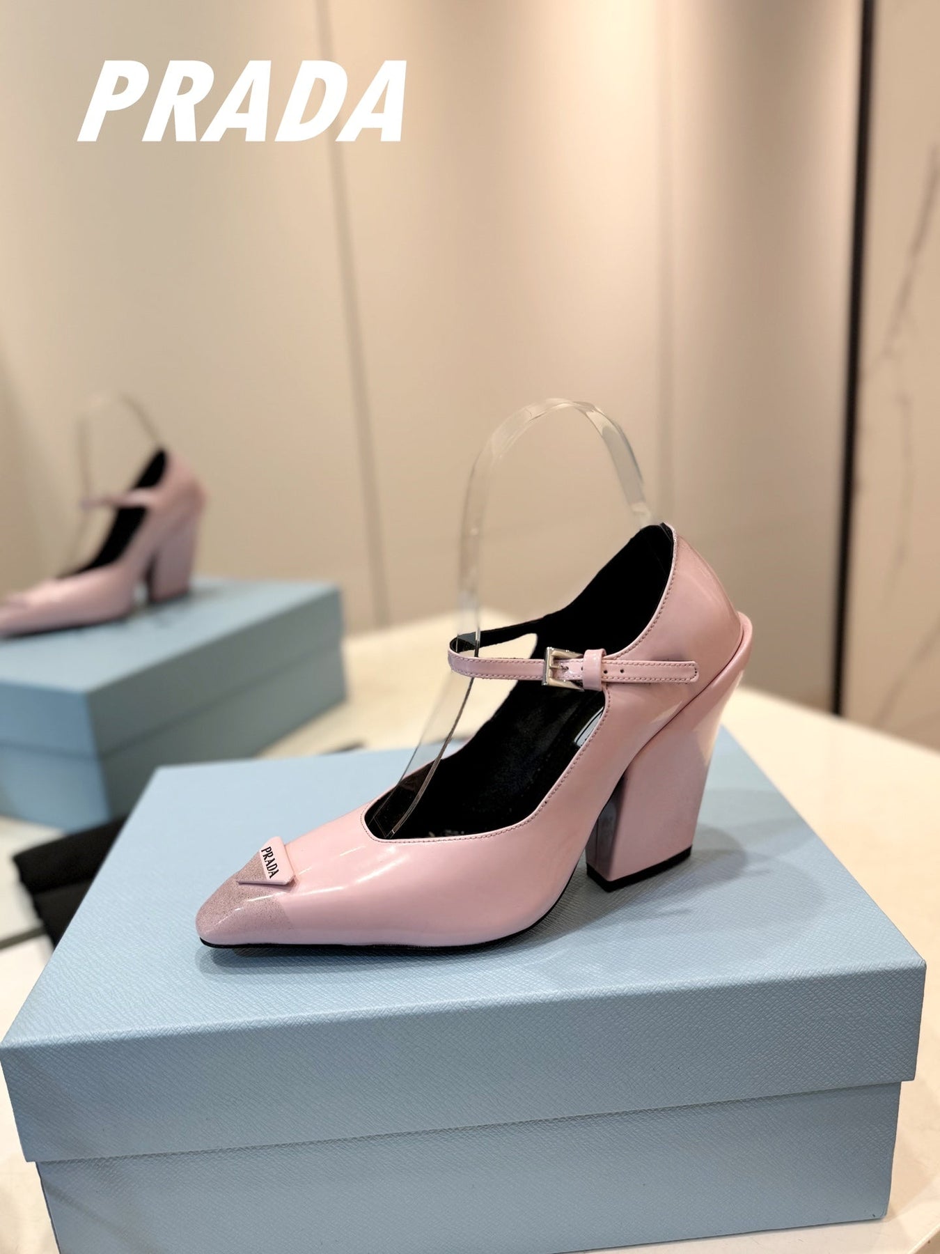 PRA BRUSHED PUMPS PASTEL PINK LAMBSKIN