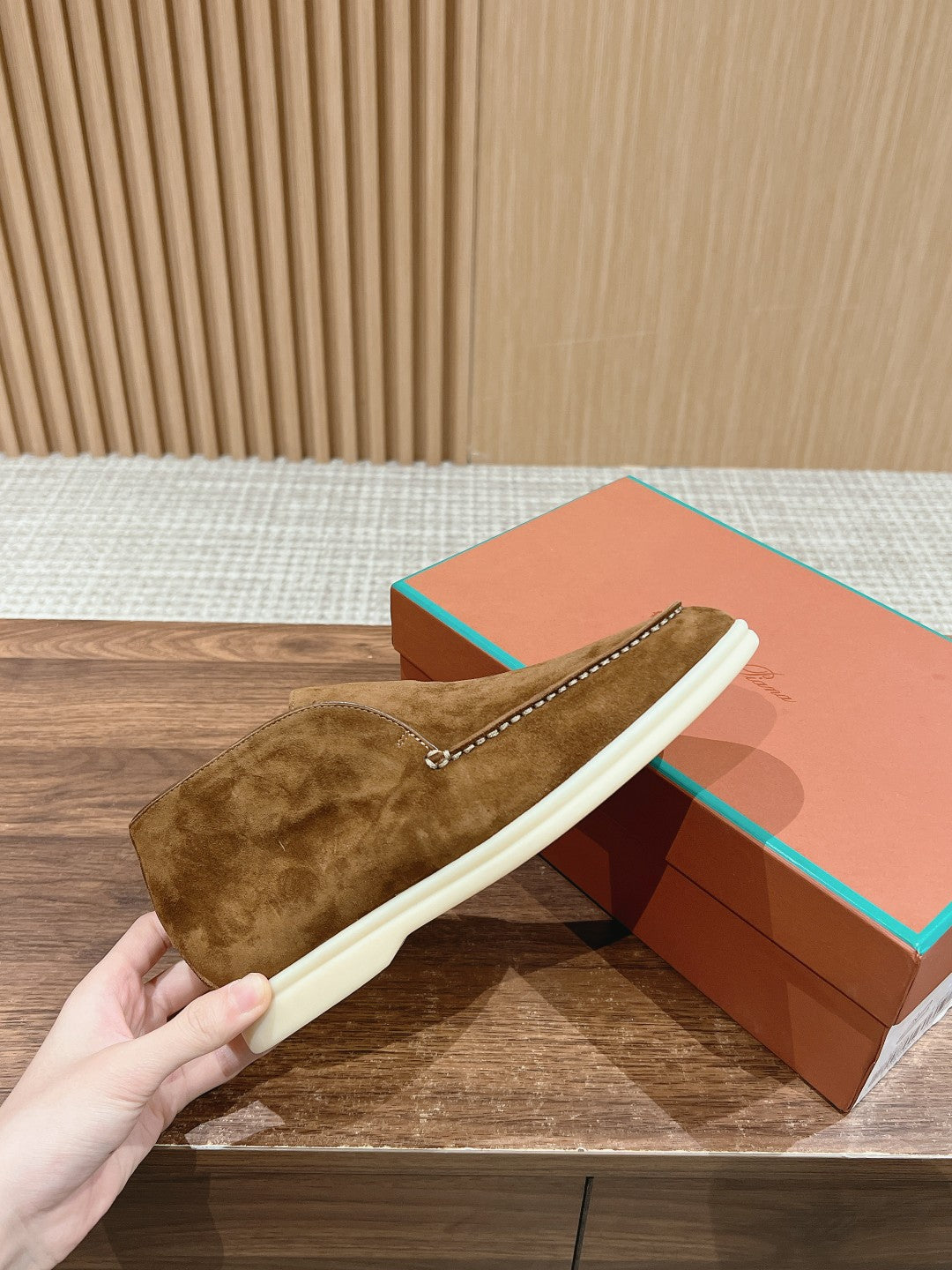 LP OPEN WALK LOAFERS SEPIA SUEDE
