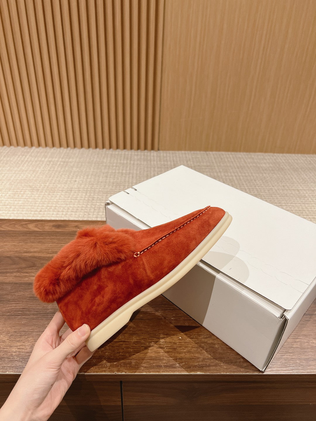 LP CLASSIC SUMMER CHARMS WALK LOAFERS BURNT ORANGE CALFSKIN