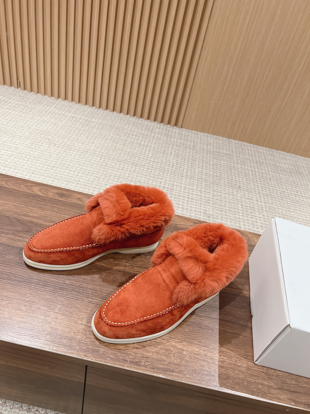 LP CLASSIC SUMMER CHARMS WALK LOAFERS BURNT ORANGE CALFSKIN