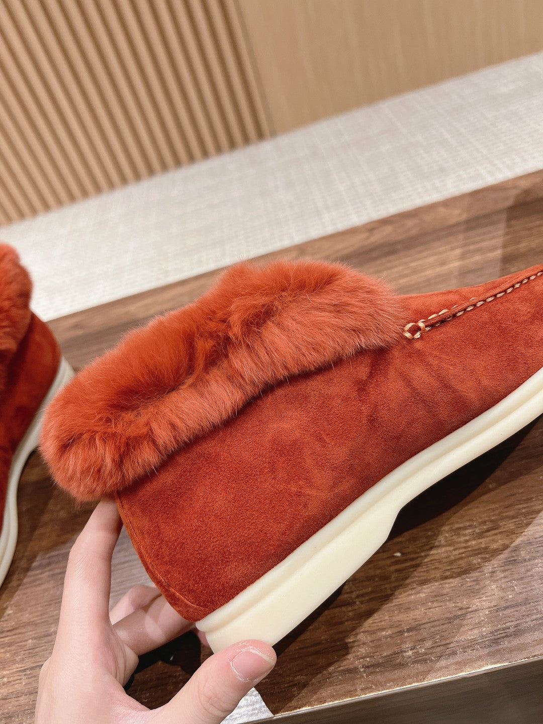 LP CLASSIC SUMMER CHARMS WALK LOAFERS BURNT ORANGE CALFSKIN