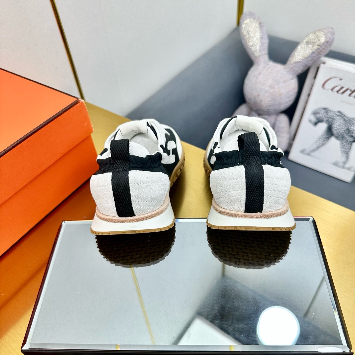 JET SNEAKER IN WHITE MIX BLACK SUEDE