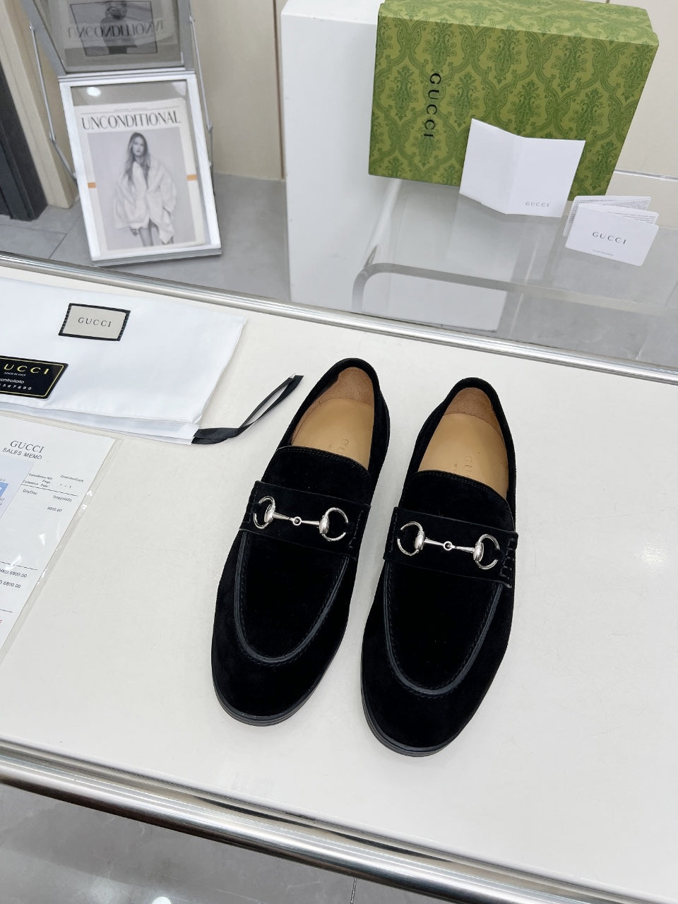 LOAFERS WITH SILVER HARDWARE IN BLACK SUEDE