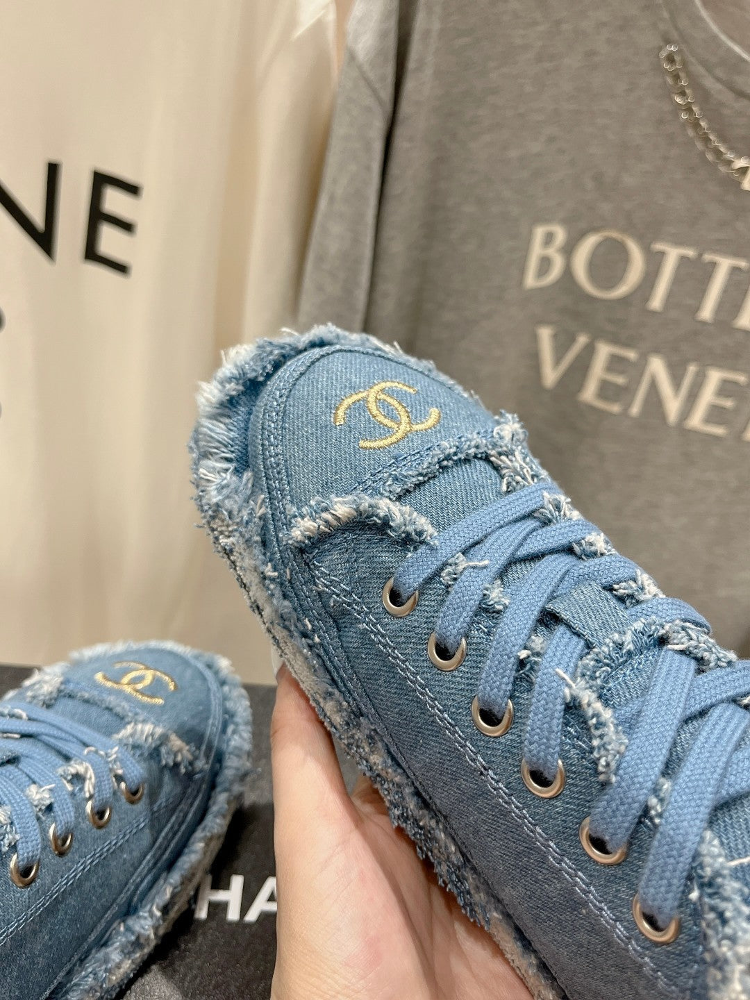 CC SNEAKER SKY BLUE DENIM FABRIC
