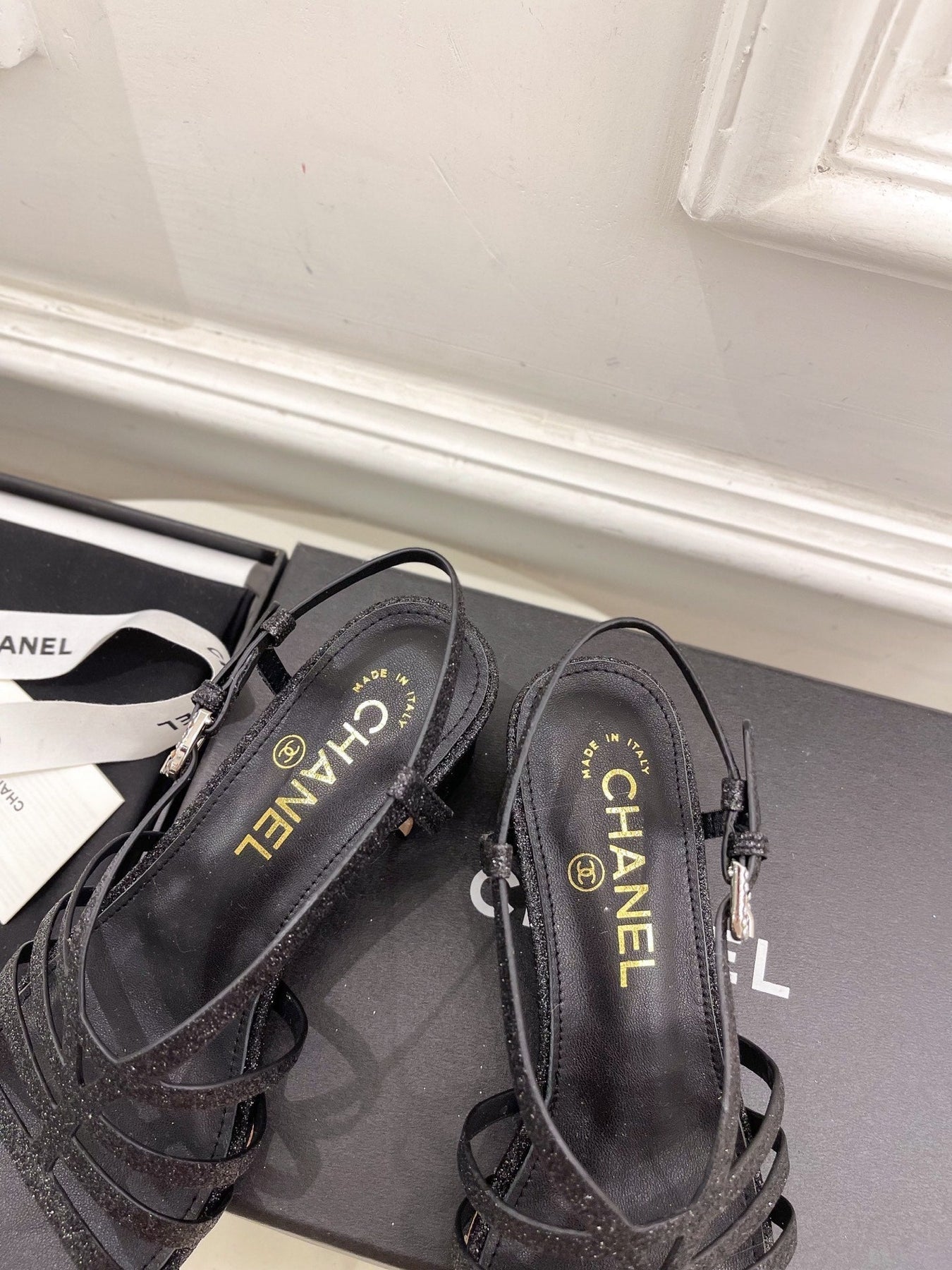 BLACK ROMAN 5 CM SANDALS