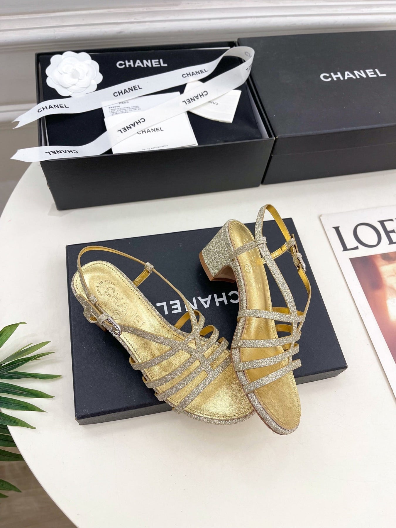 GOLD ROMAN 5 CM SANDALS