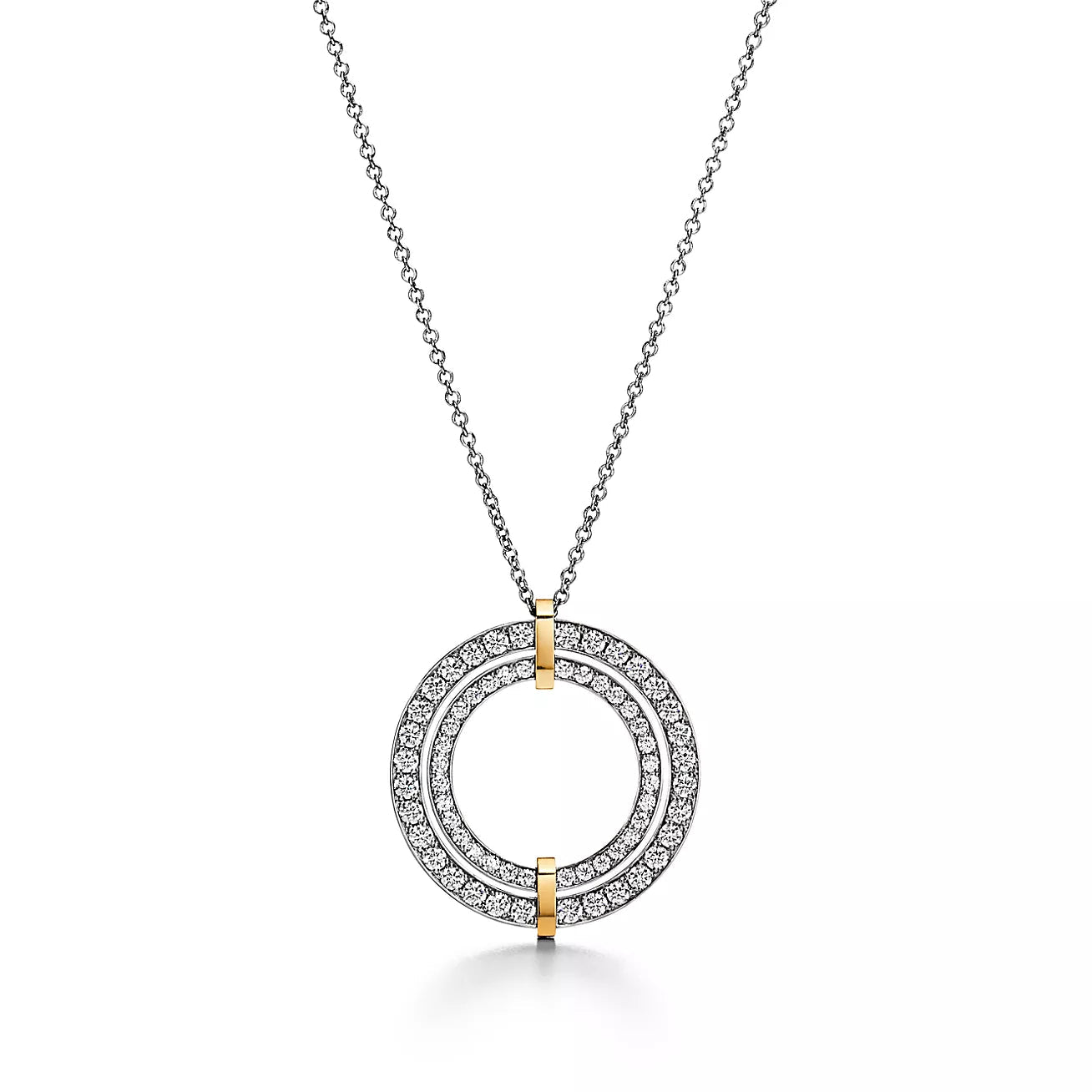 EDGE DIAMOND GOLD SILVER NECKLACE