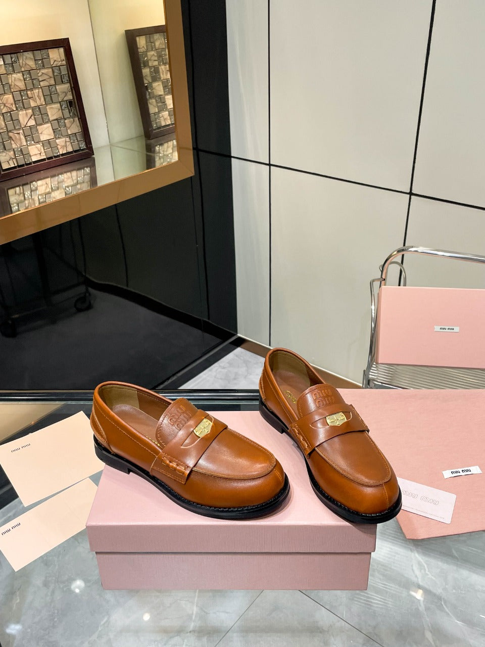 PENNY LOAFERS IN BRONZE BROWN CALFSKIN