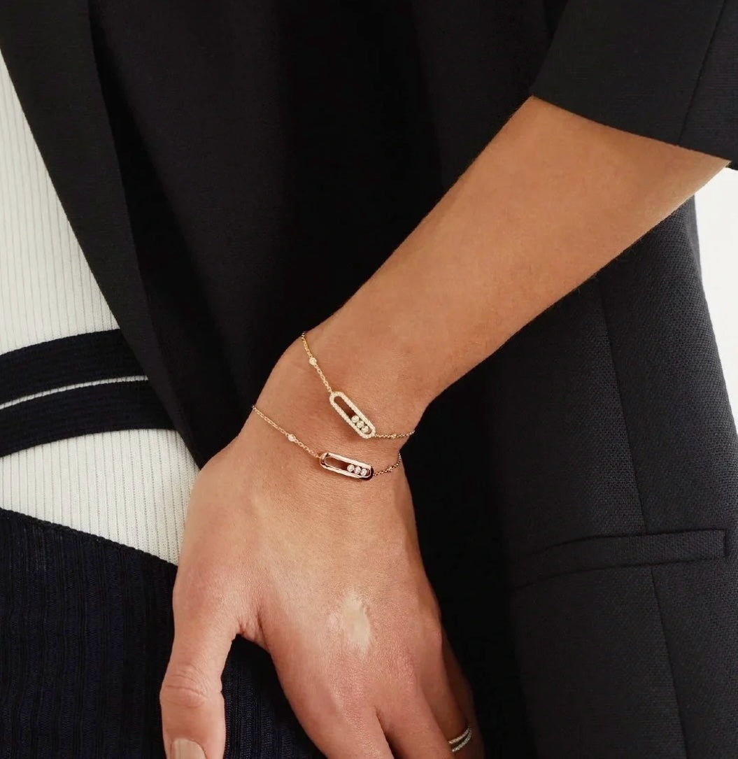 BABY MOVE PINK GOLD DIAMOND BRACELET