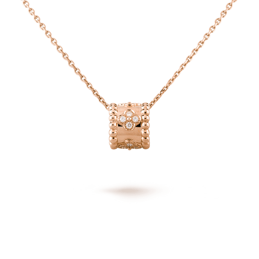 PERLEE PEDANT PINK GOLD NECKLACE