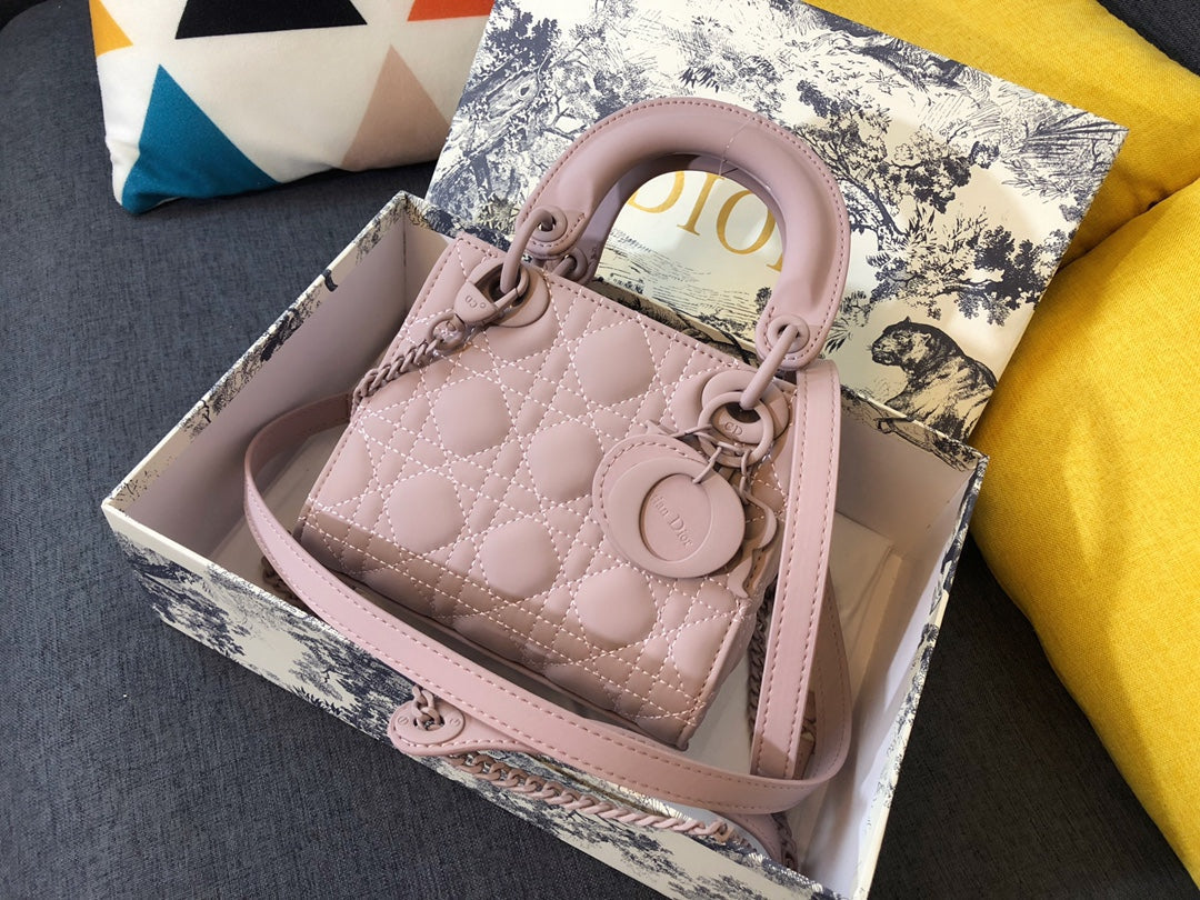 MINI LADY 17 BAG IN LIGHT PINK CALFSKIN