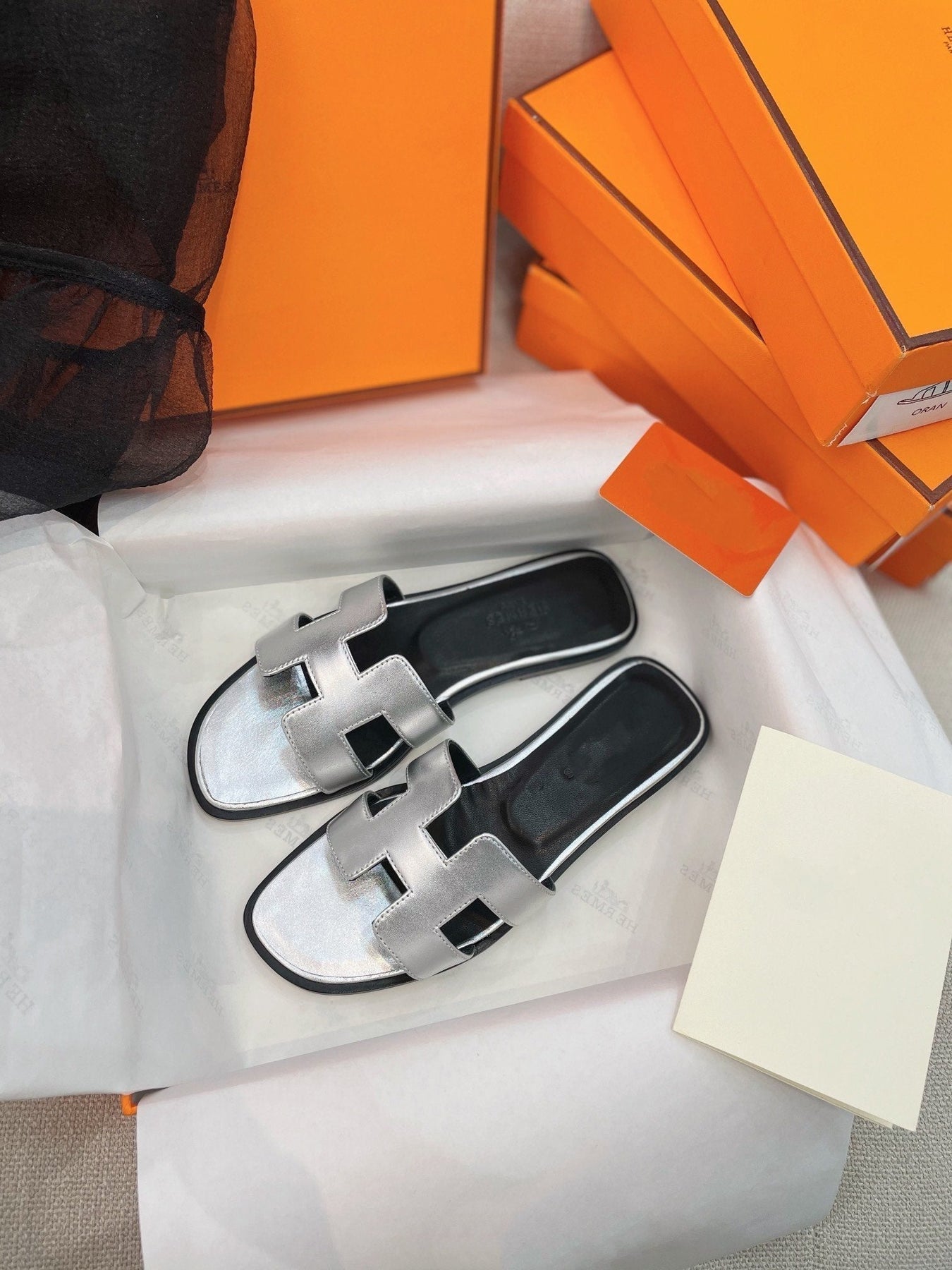 Oran Sandal Silver Leather